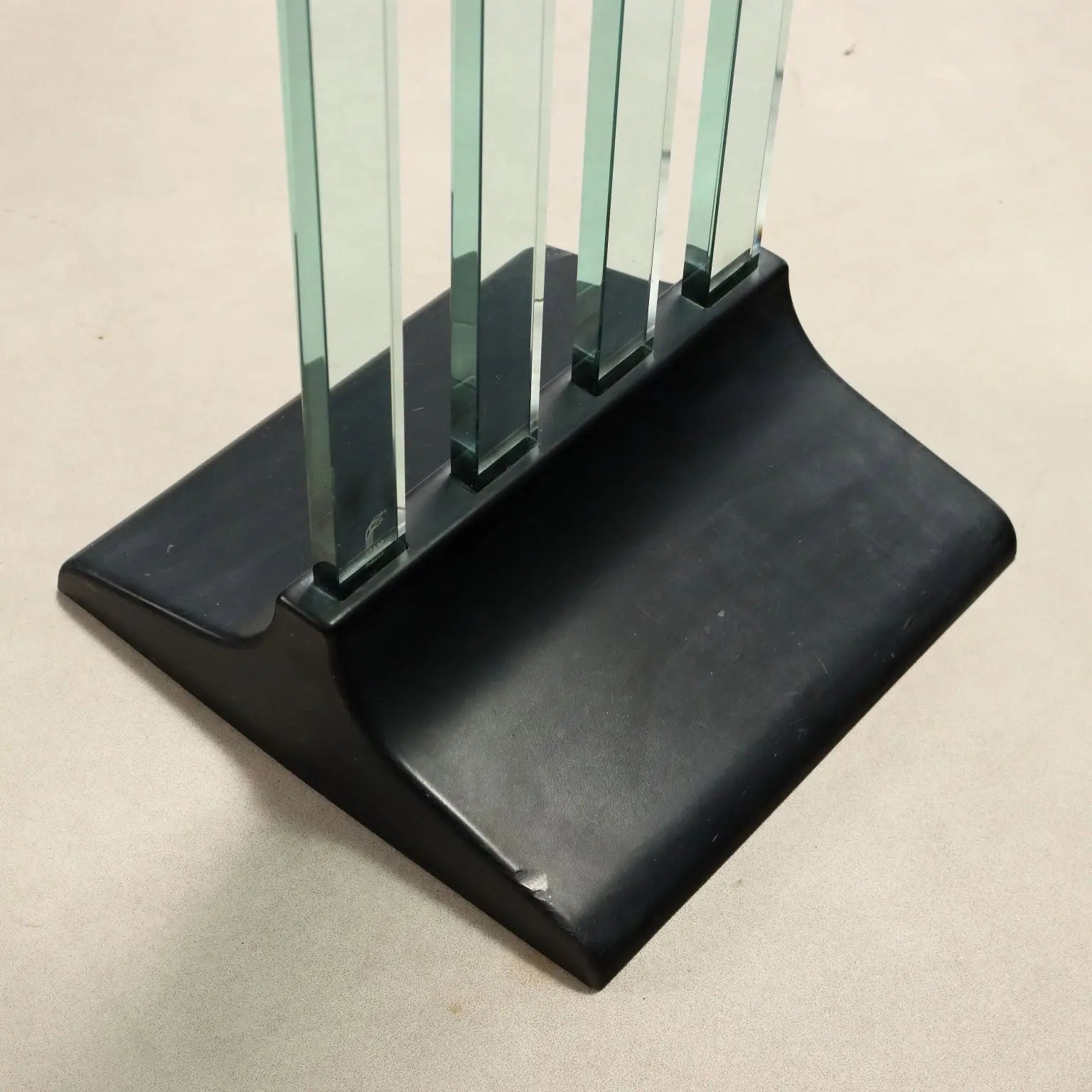 Vintage Coat Stand Fiam Plastic Glass Design Italy 1970s-1980s