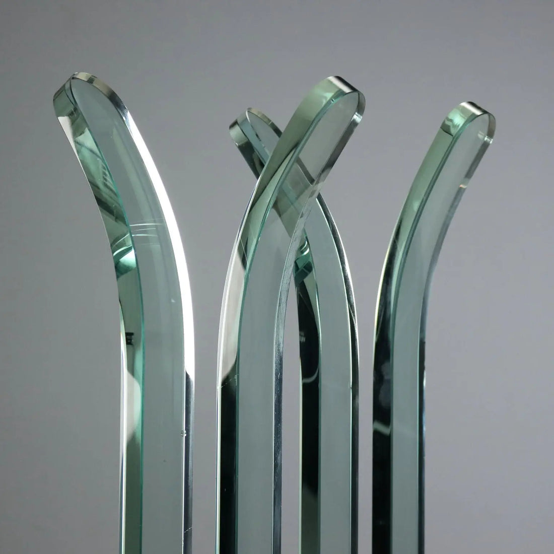 Vintage Coat Stand Fiam Plastic Glass Design Italy 1970s-1980s