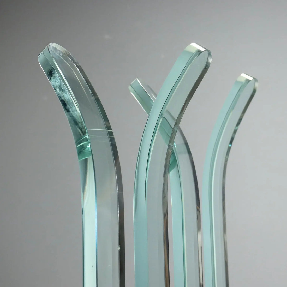 Vintage Coat Stand Fiam Plastic Glass Design Italy 1970s-1980s
