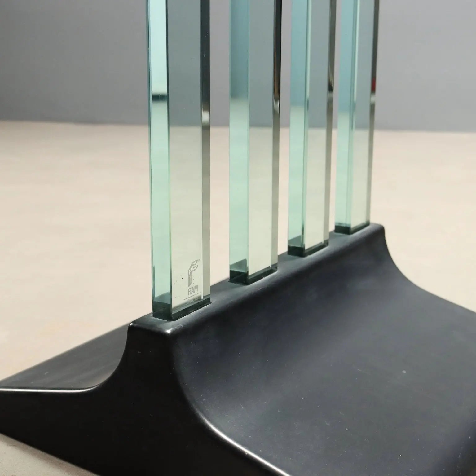 Vintage Coat Stand Fiam Plastic Glass Design Italy 1970s-1980s