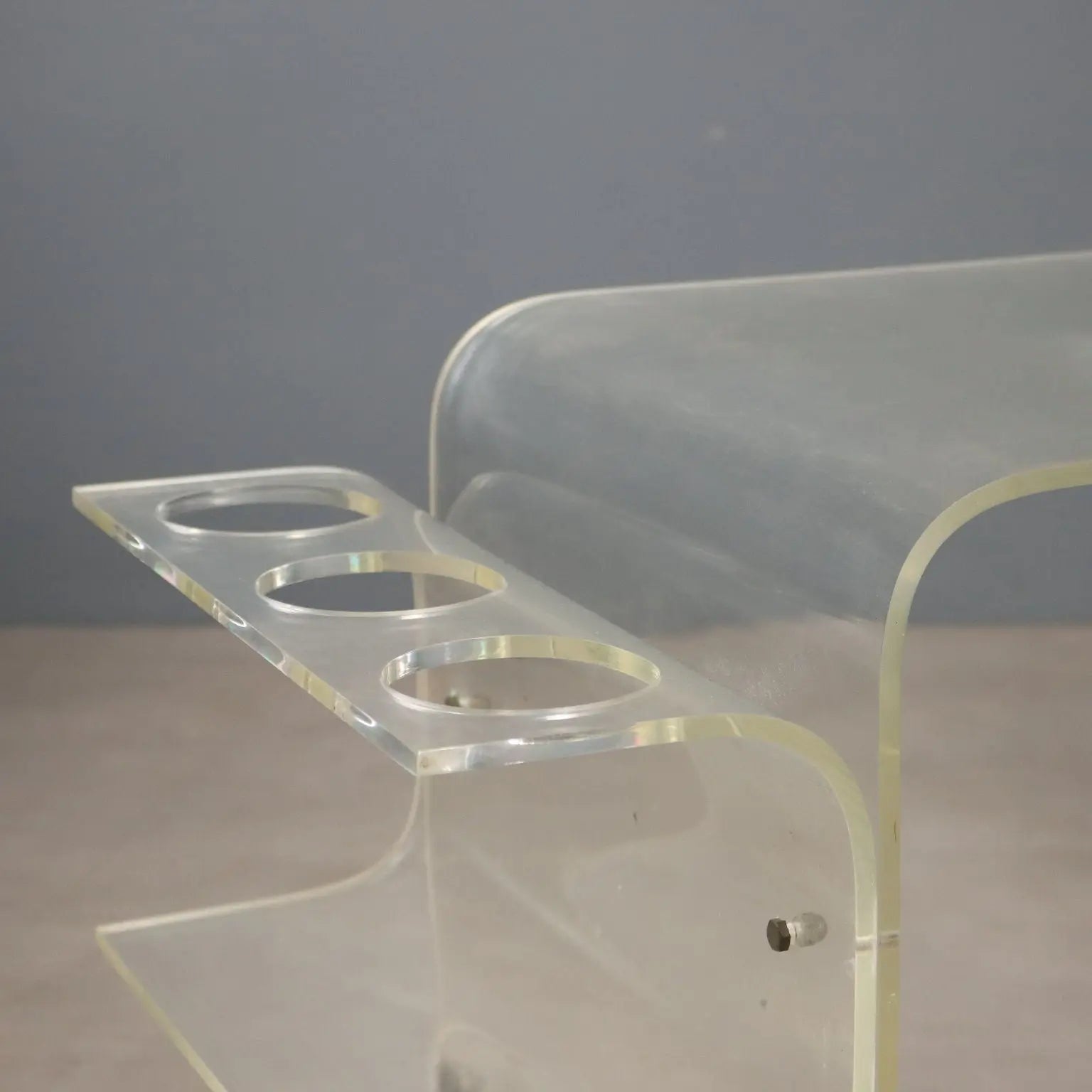 Vintage Kitchen Cart Plexiglass Design Italy 1970s