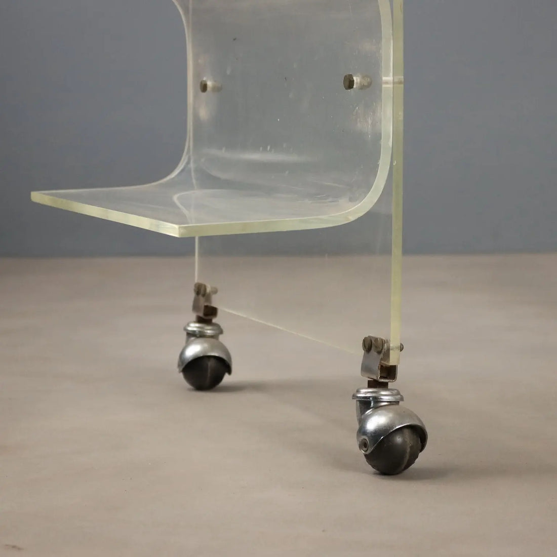 Vintage Kitchen Cart Plexiglass Design Italy 1970s