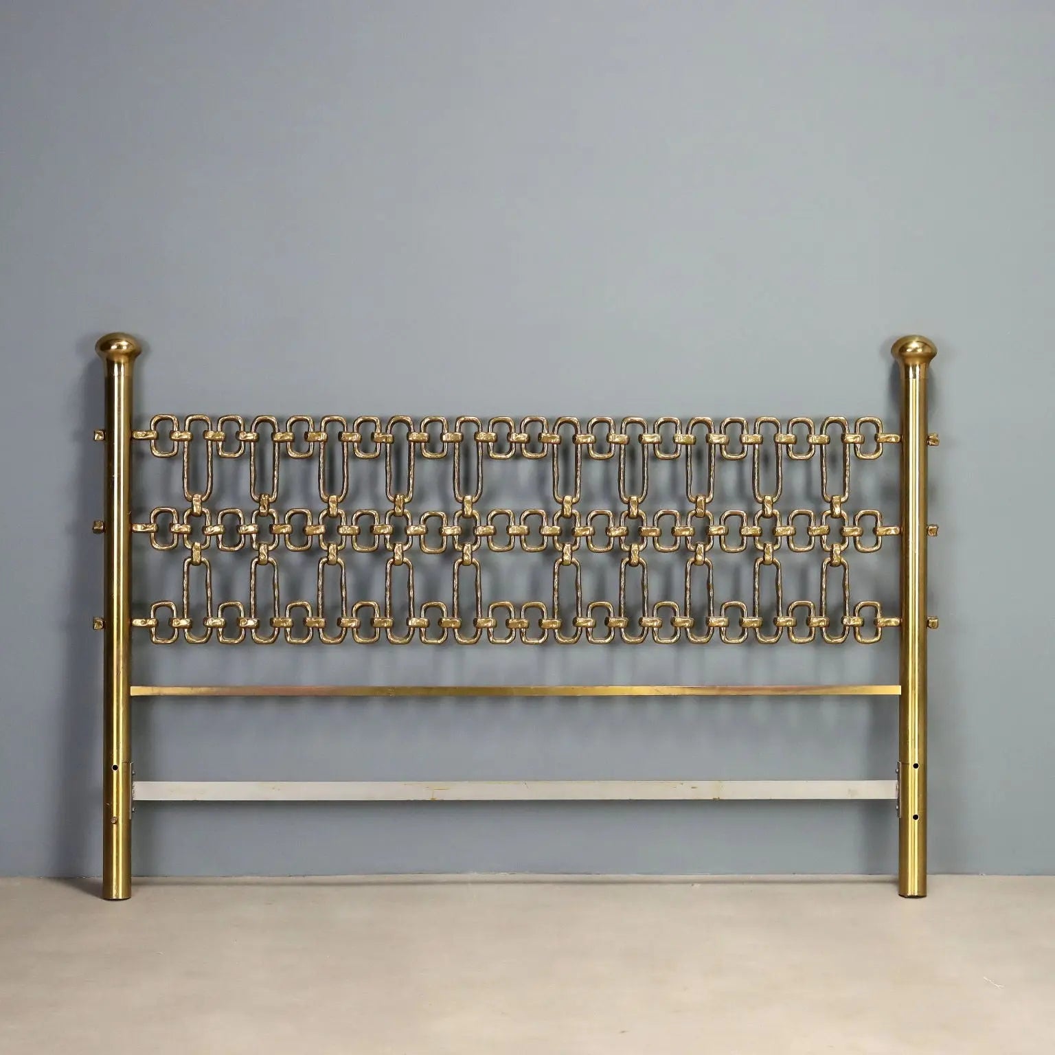 Vintage Headboard Brass Design Italy 1960s-1970s