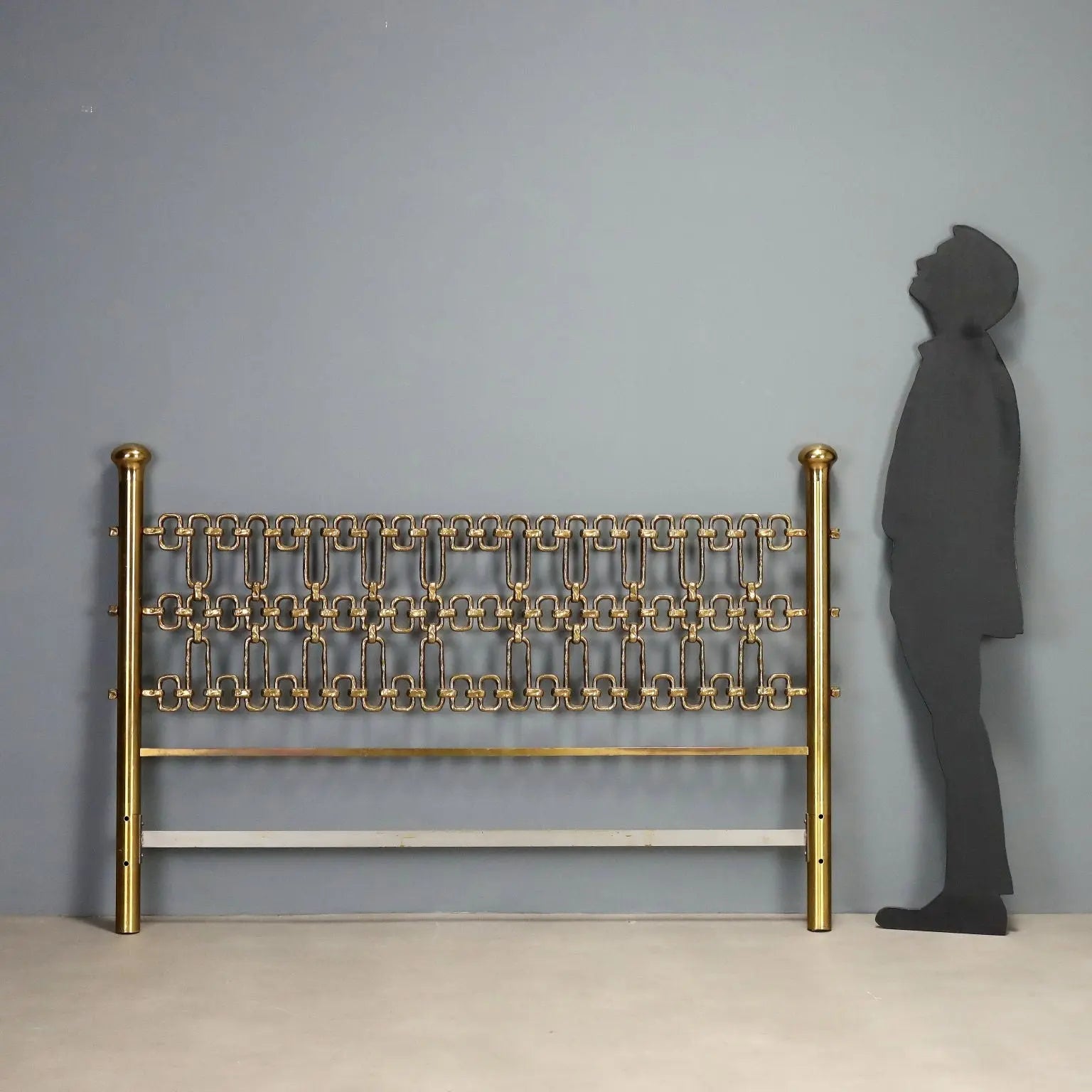 Vintage Headboard Brass Design Italy 1960s-1970s