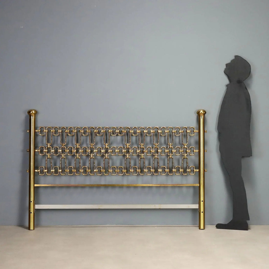 Vintage Headboard Brass Design Italy 1960s-1970s