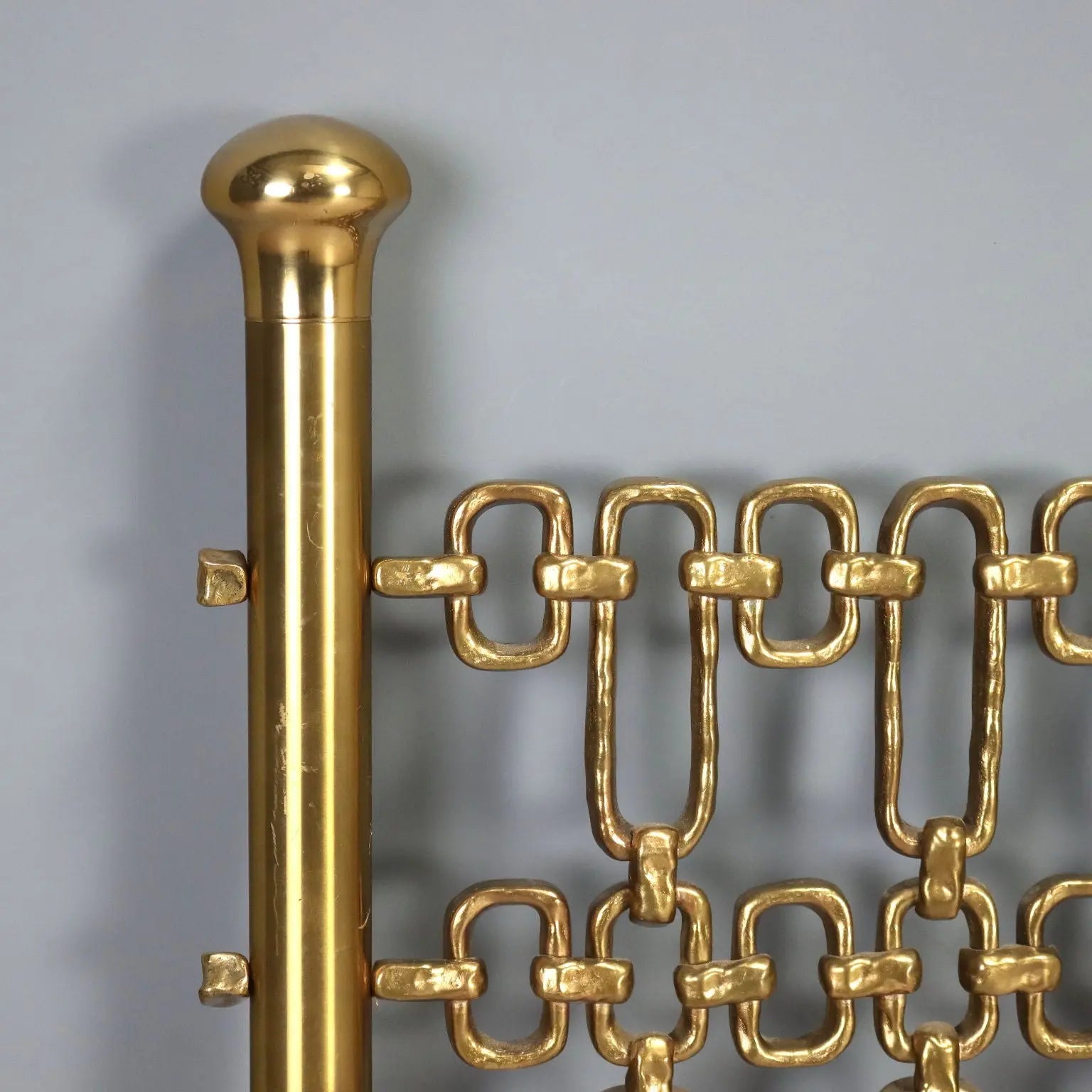 Vintage Headboard Brass Design Italy 1960s-1970s