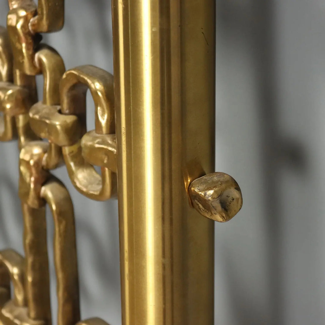 Vintage Headboard Brass Design Italy 1960s-1970s