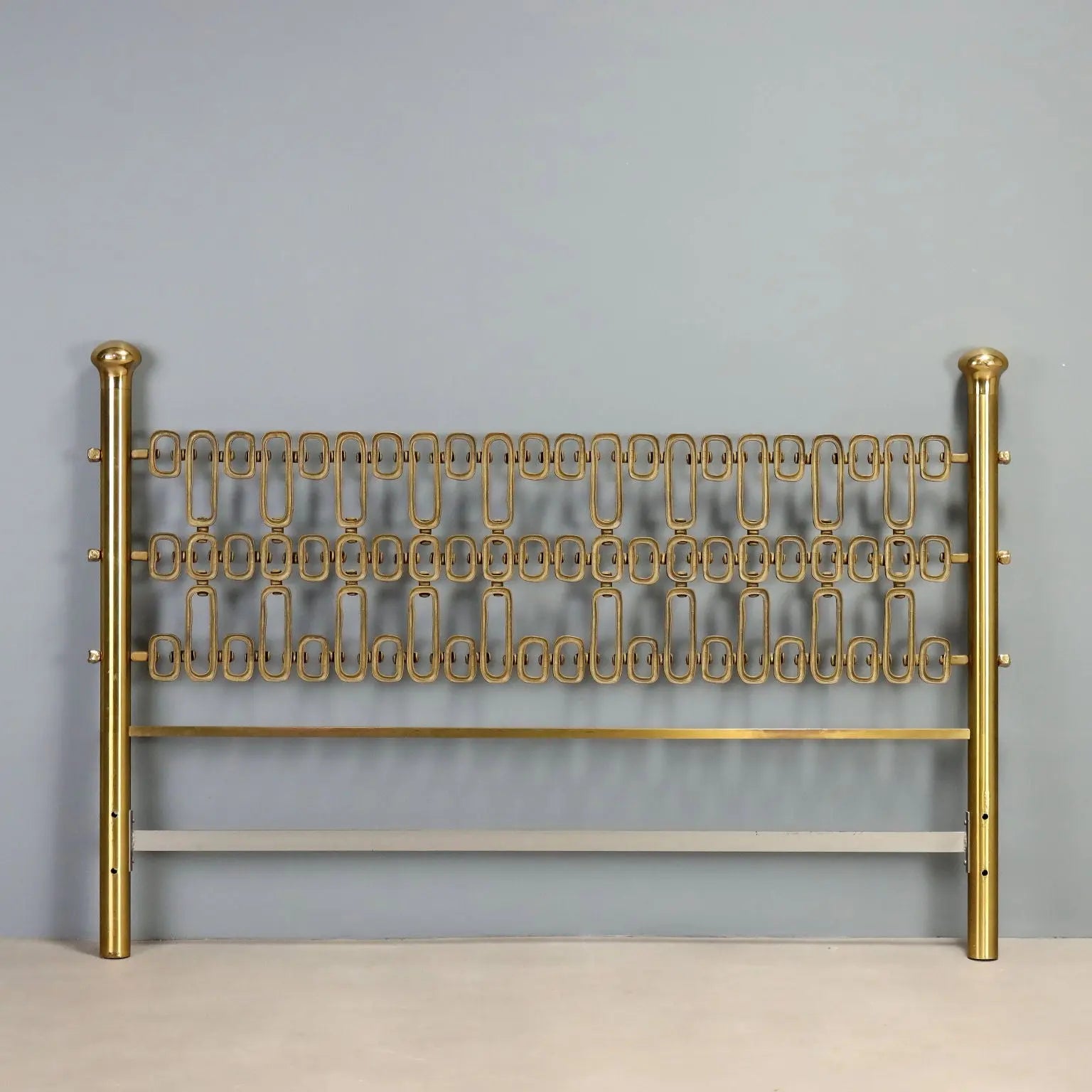 Vintage Headboard Brass Design Italy 1960s-1970s