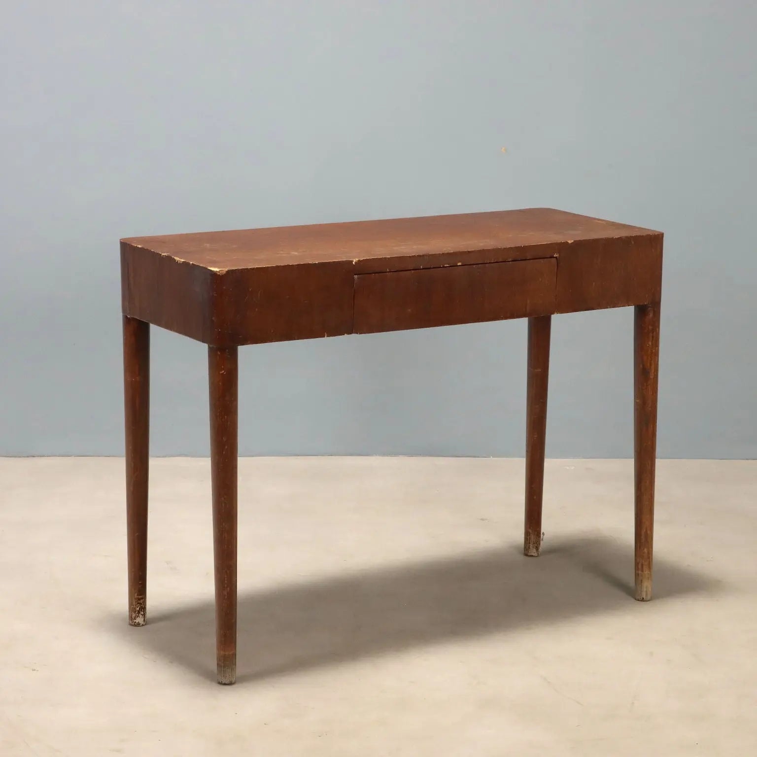 Vintage Console Wood Minimalist Design Italy 1950s
