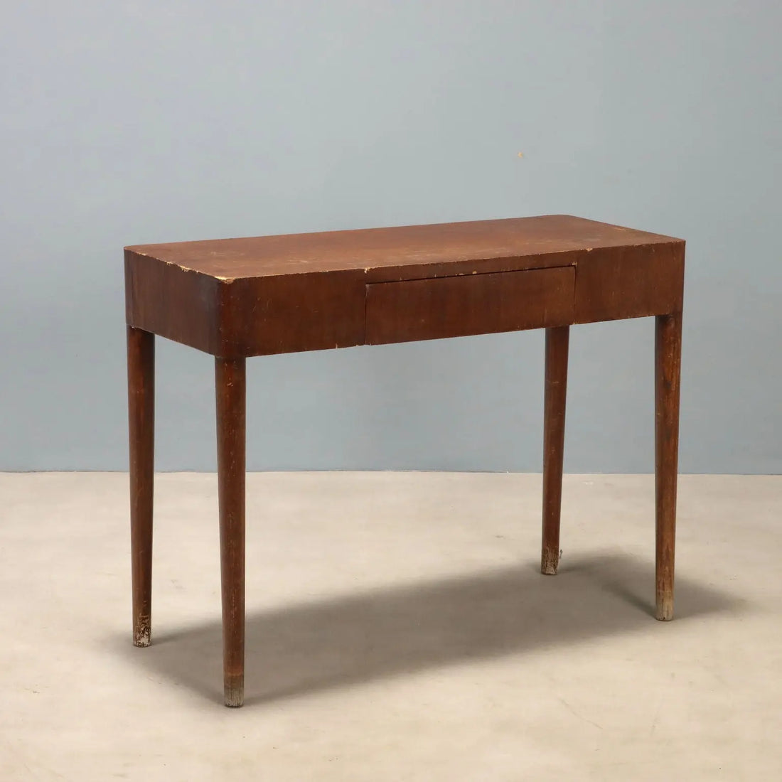 Vintage Console Wood Minimalist Design Italy 1950s