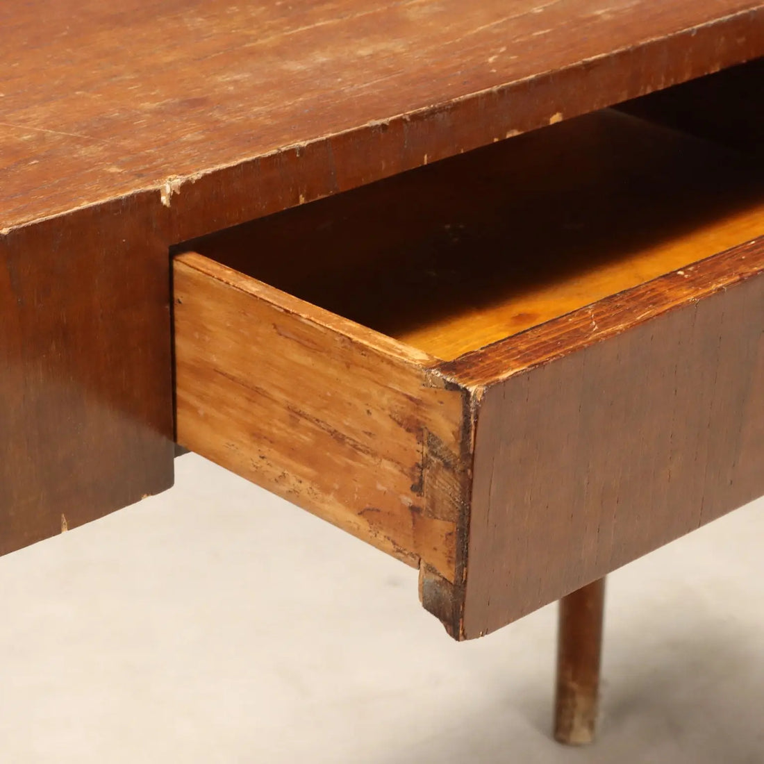 Vintage Console Wood Minimalist Design Italy 1950s