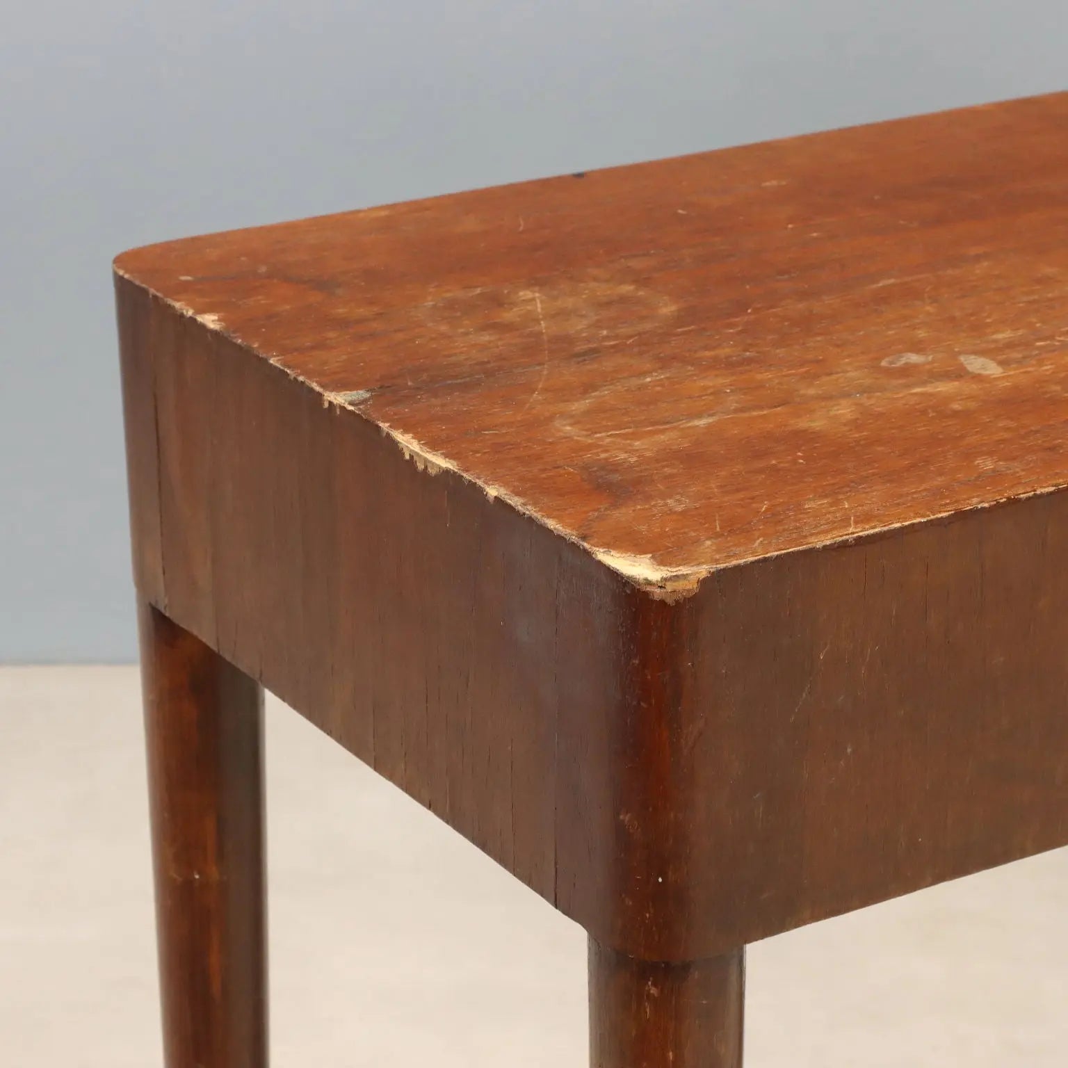 Vintage Console Wood Minimalist Design Italy 1950s