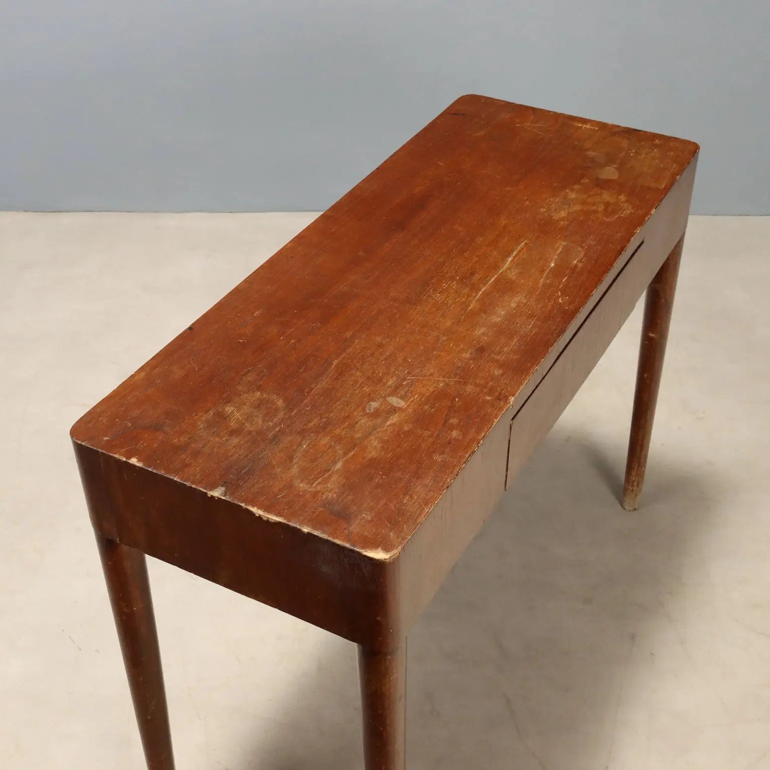 Vintage Console Wood Minimalist Design Italy 1950s