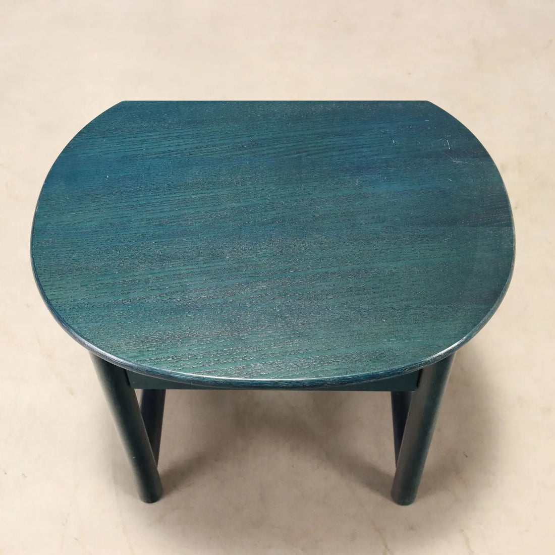 1980s Blue/Teal Wooden Nightstand
