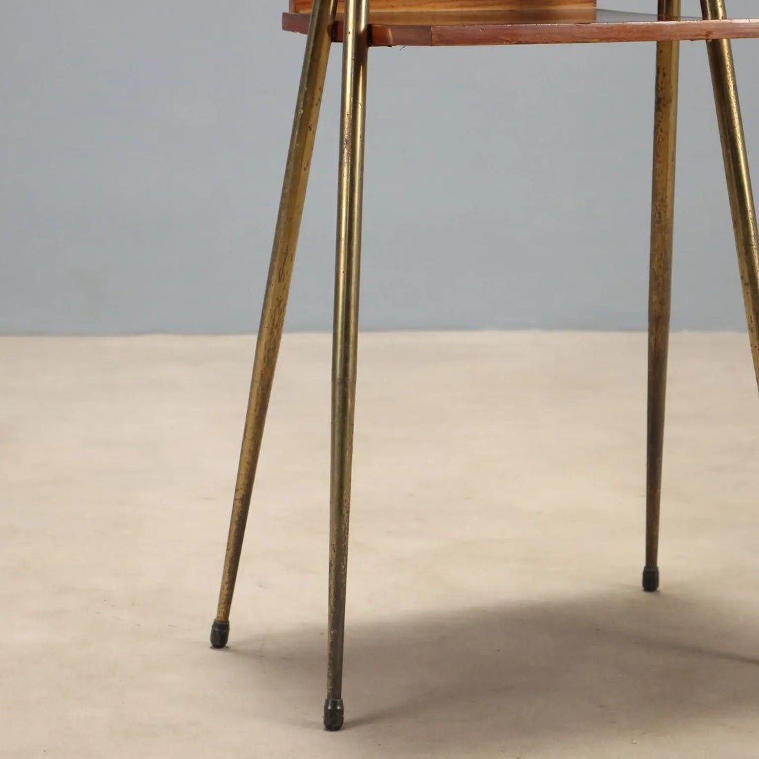 Vintage Cabinet Teak Brass Design Italy 1960s