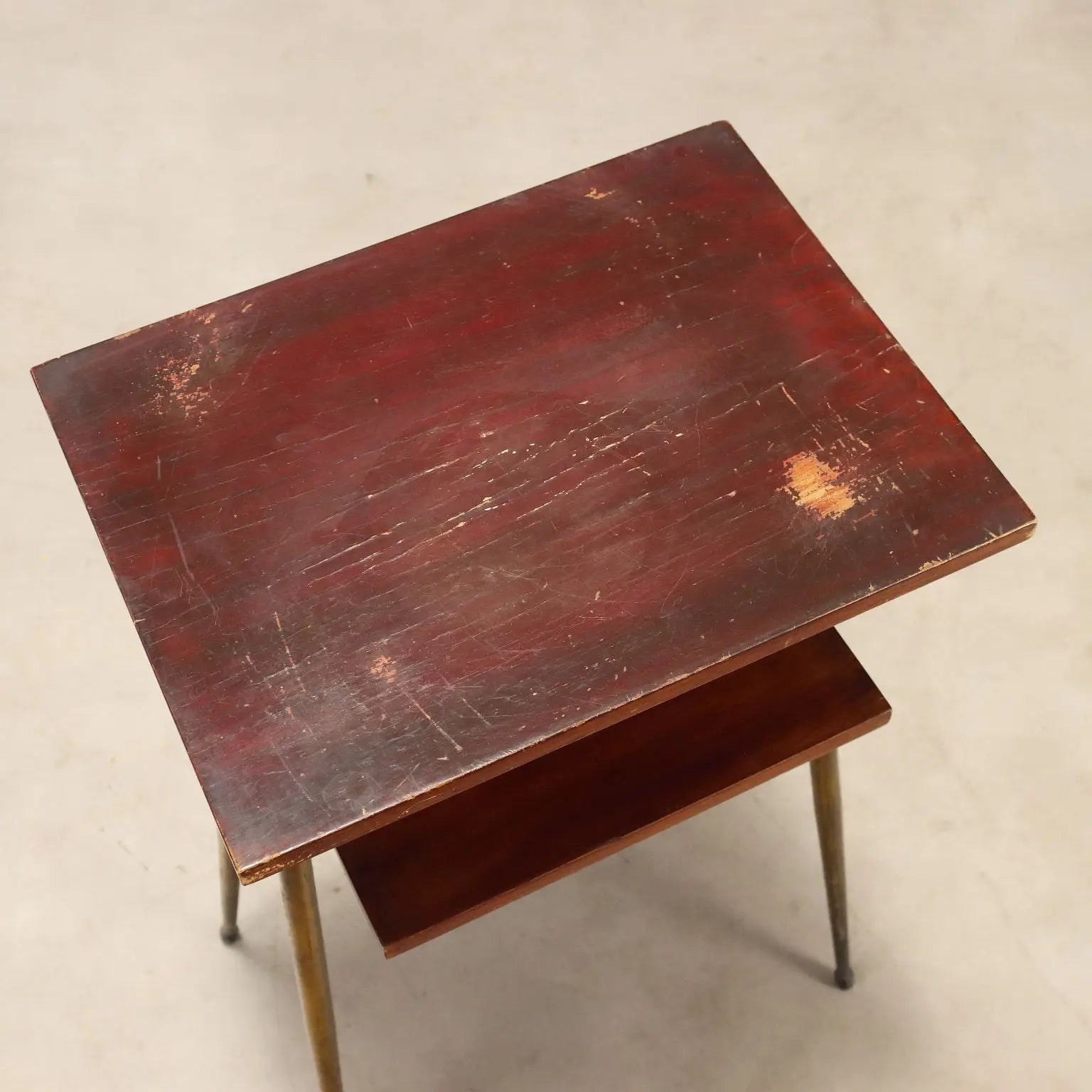 Vintage Cabinet Teak Brass Design Italy 1960s