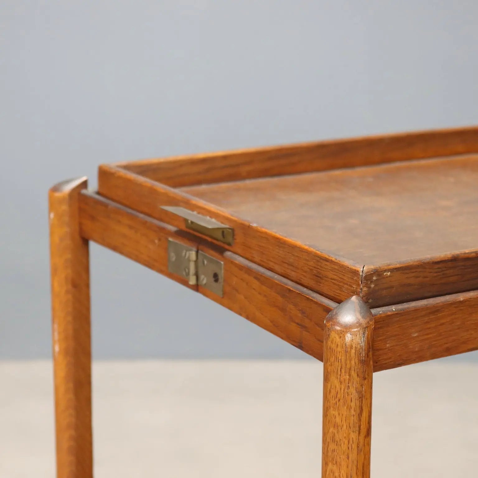 1950s Oak and Brass Service Trolley