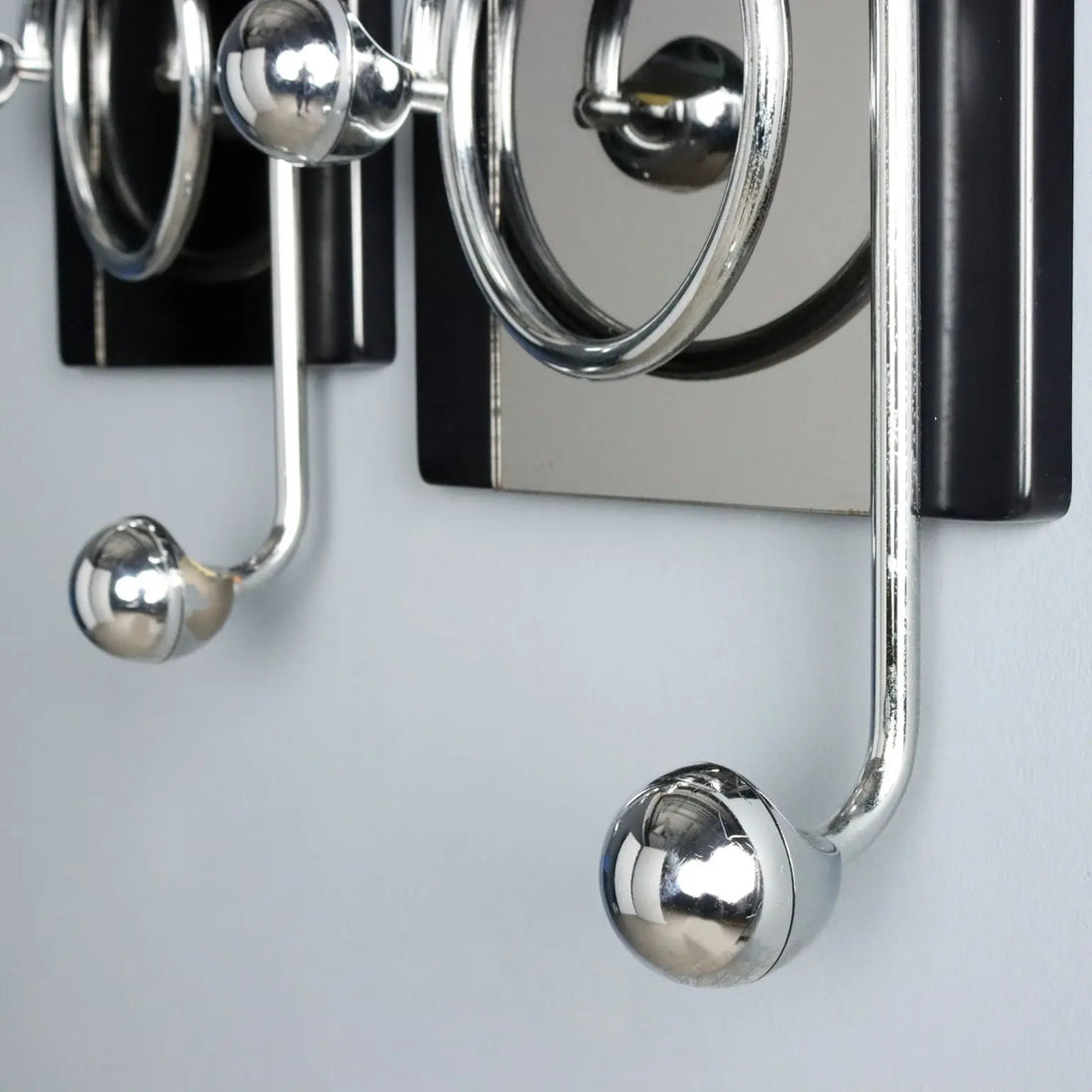 Vintage Coat Racks Chromed Metal Plastic Design Italy 1970s