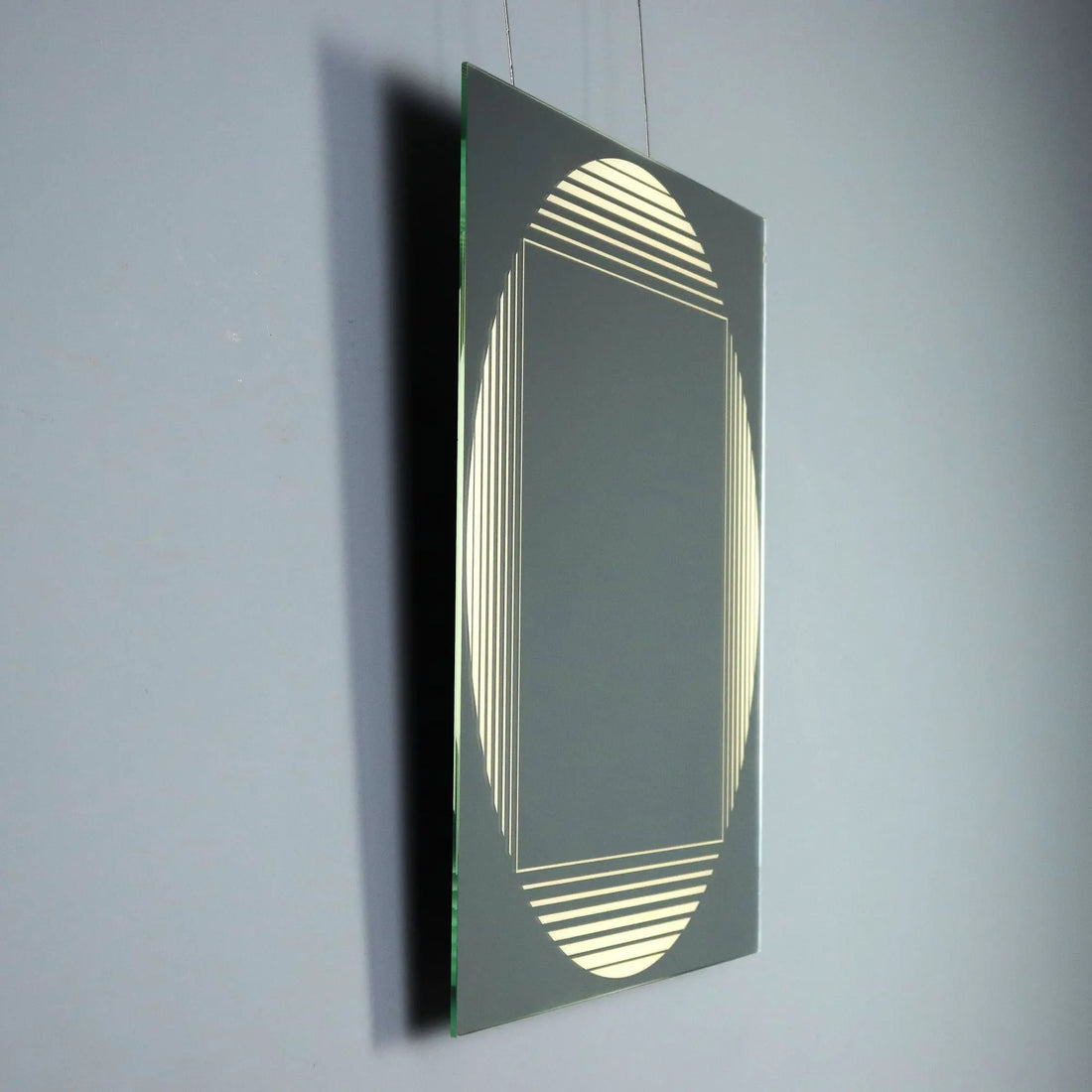 Vintage Mirror FontanaArte Brama Design Gianni Celada Italy 1970s