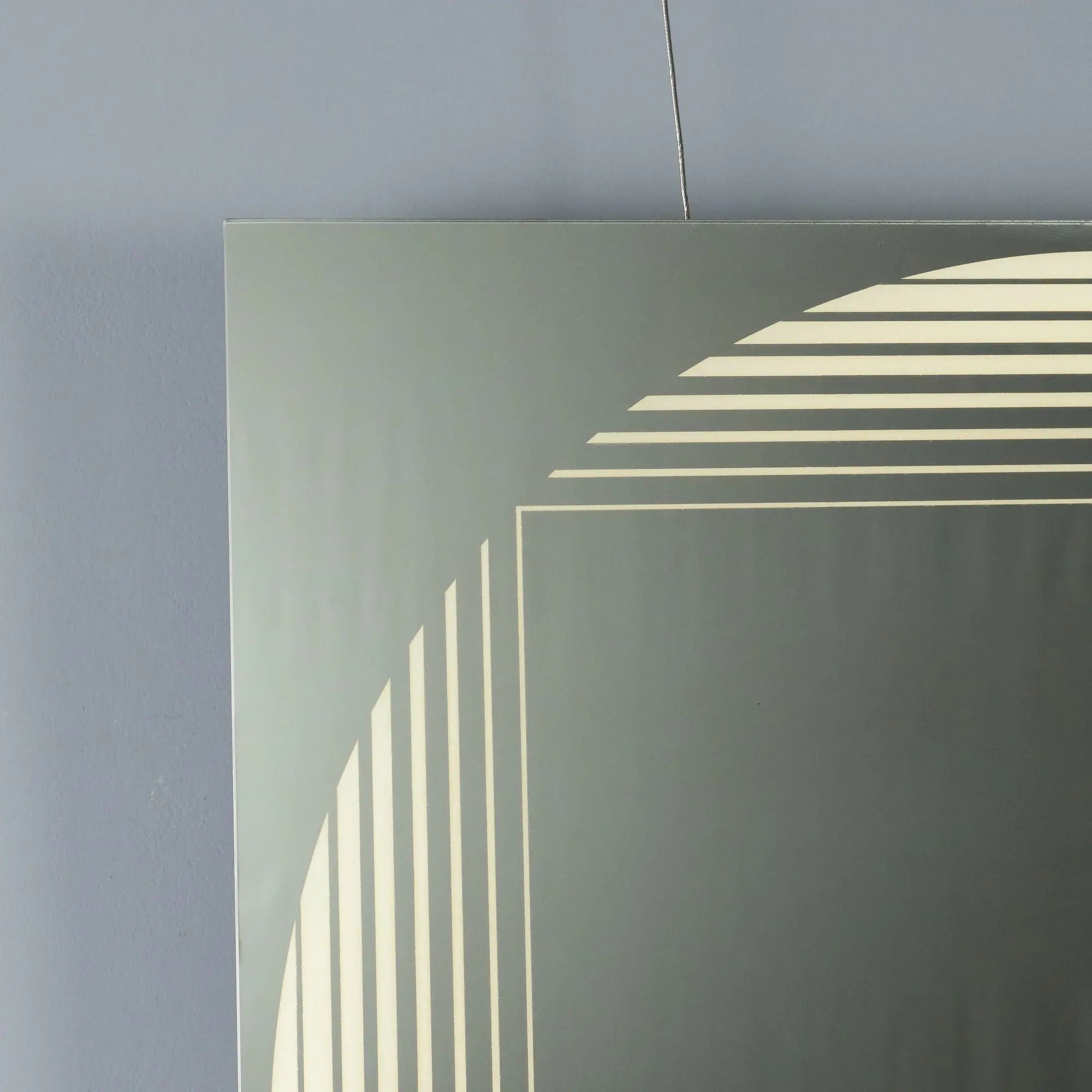 Vintage Mirror FontanaArte Brama Design Gianni Celada Italy 1970s