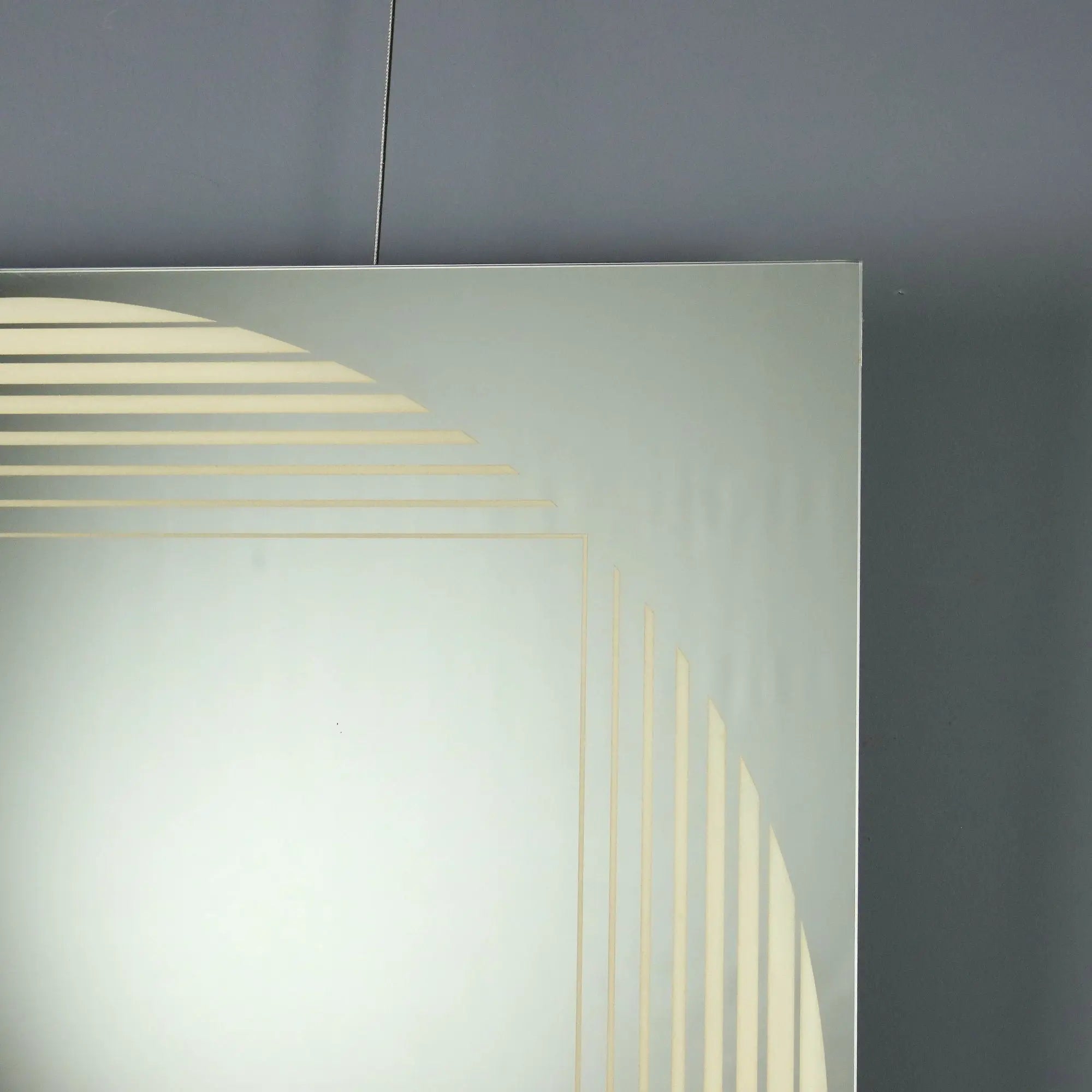 Vintage Mirror FontanaArte Brama Design Gianni Celada Italy 1970s