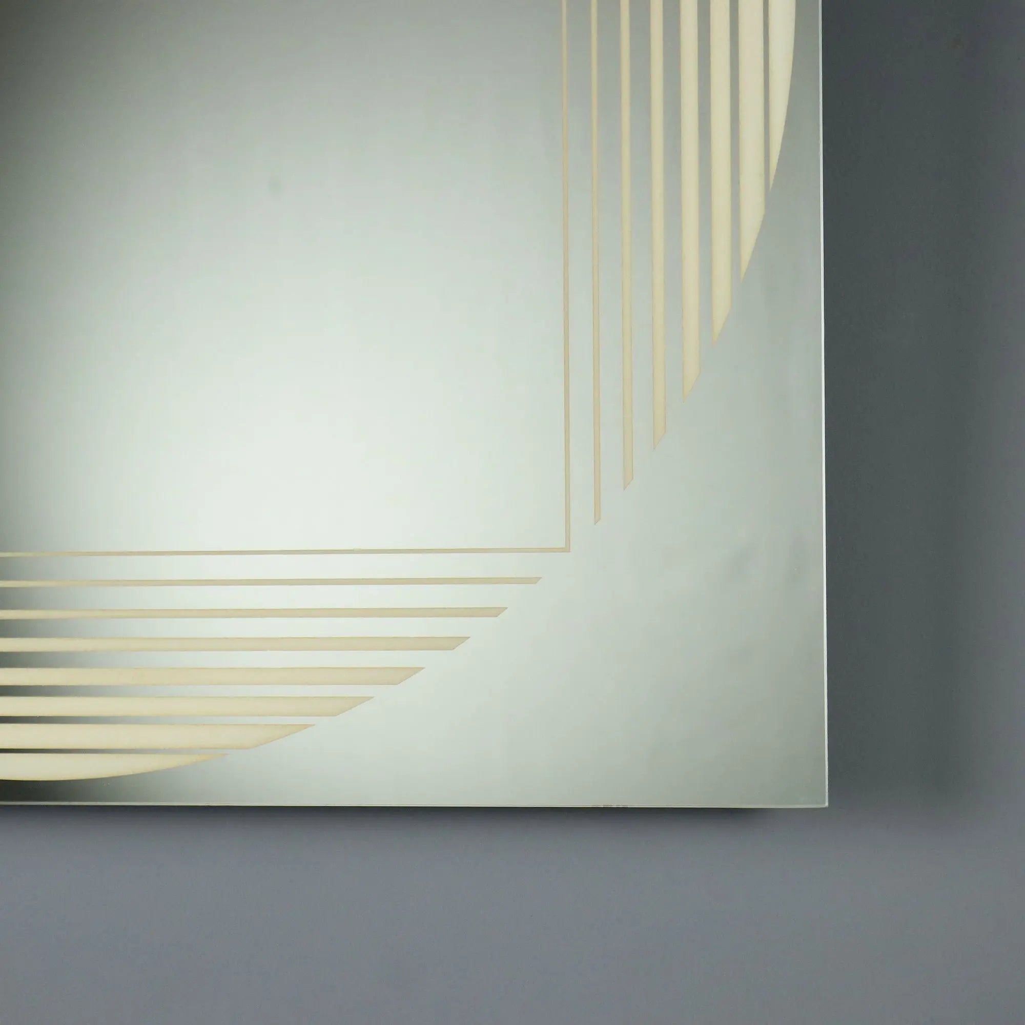 Vintage Mirror FontanaArte Brama Design Gianni Celada Italy 1970s