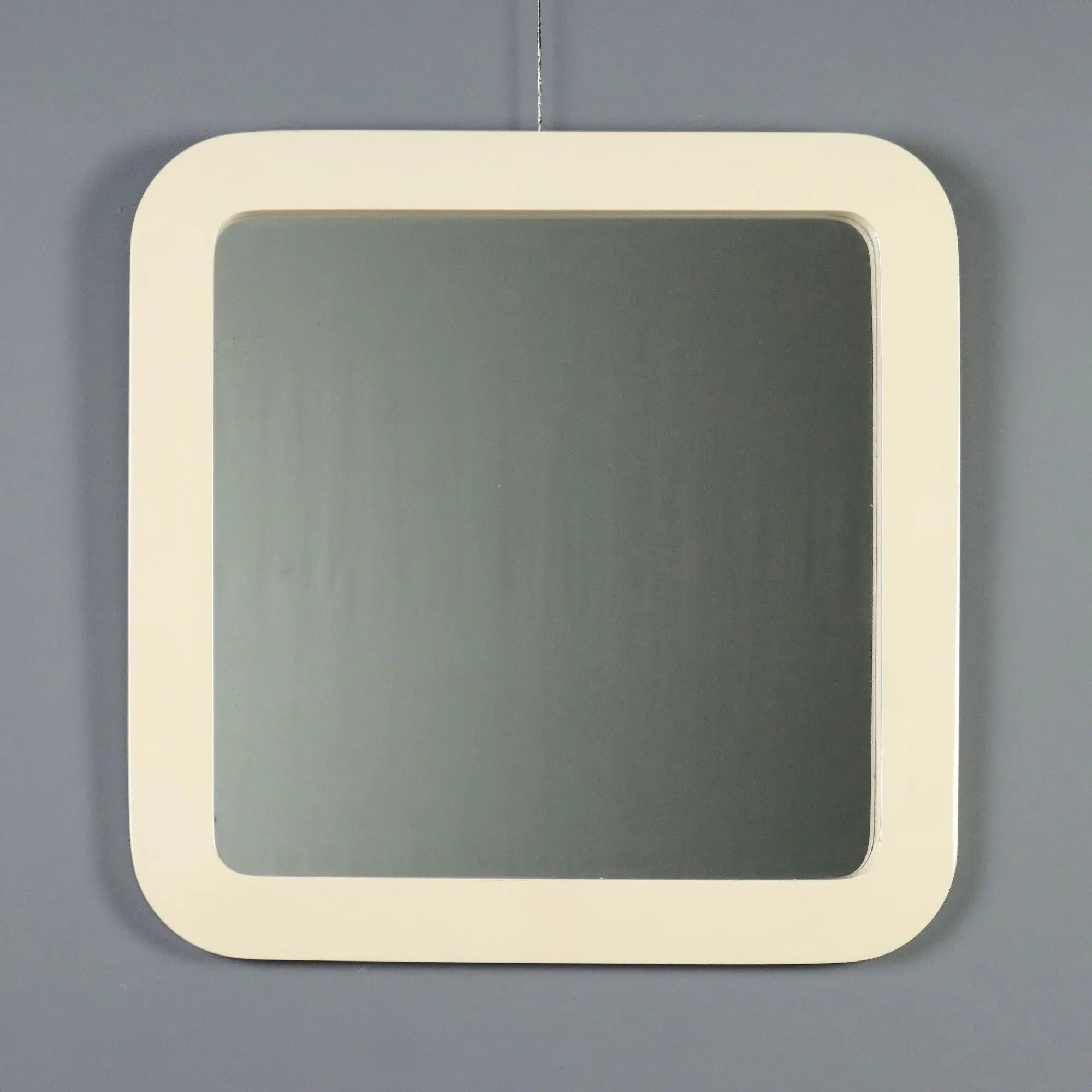 Vintage Mirror Plastic Frame Glass Design Italy 1970s