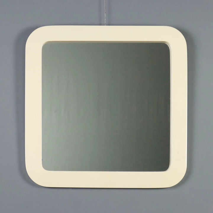 Vintage Mirror Plastic Frame Glass Design Italy 1970s