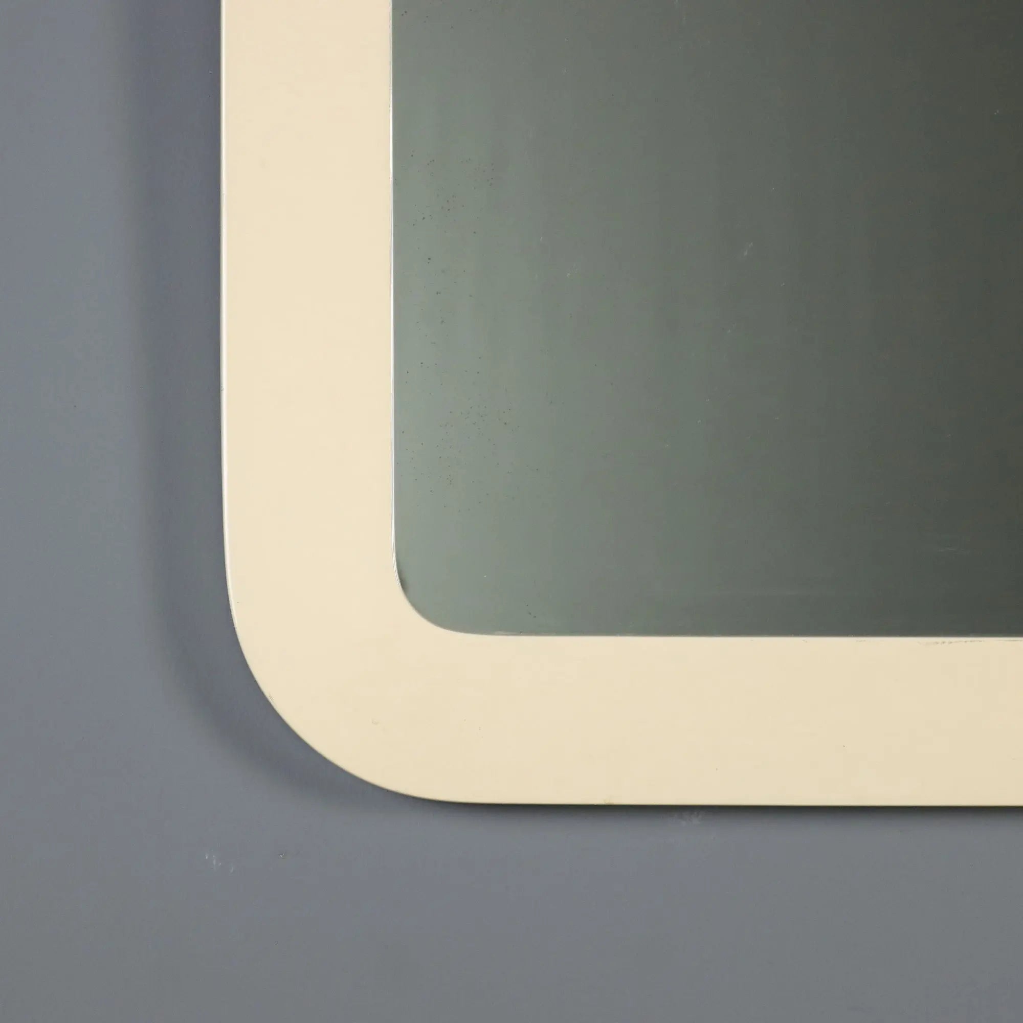 Vintage Mirror Plastic Frame Glass Design Italy 1970s