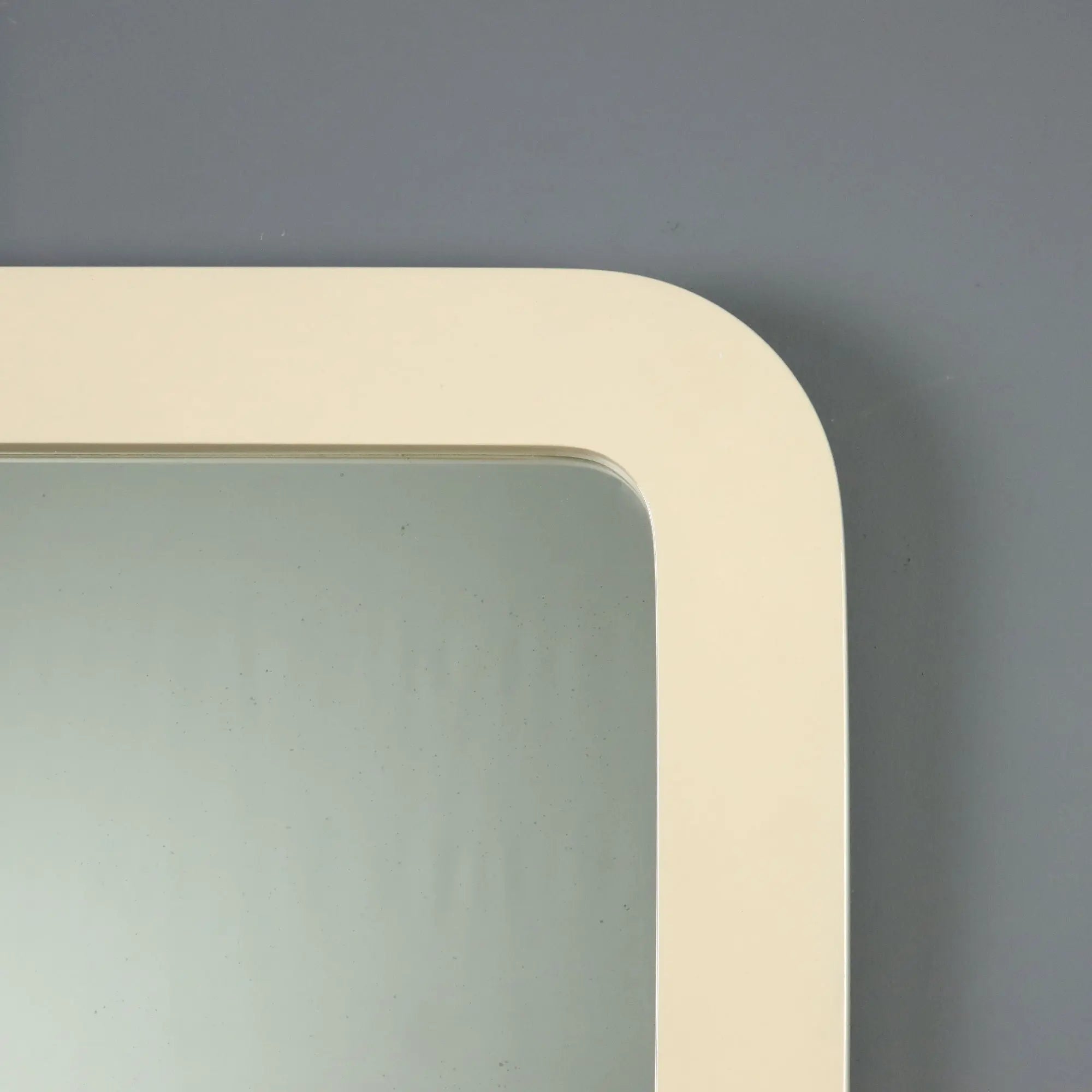 Vintage Mirror Plastic Frame Glass Design Italy 1970s