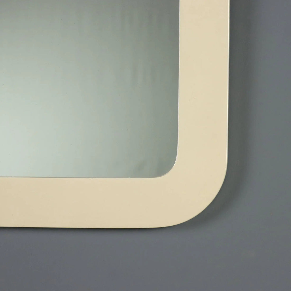 Vintage Mirror Plastic Frame Glass Design Italy 1970s