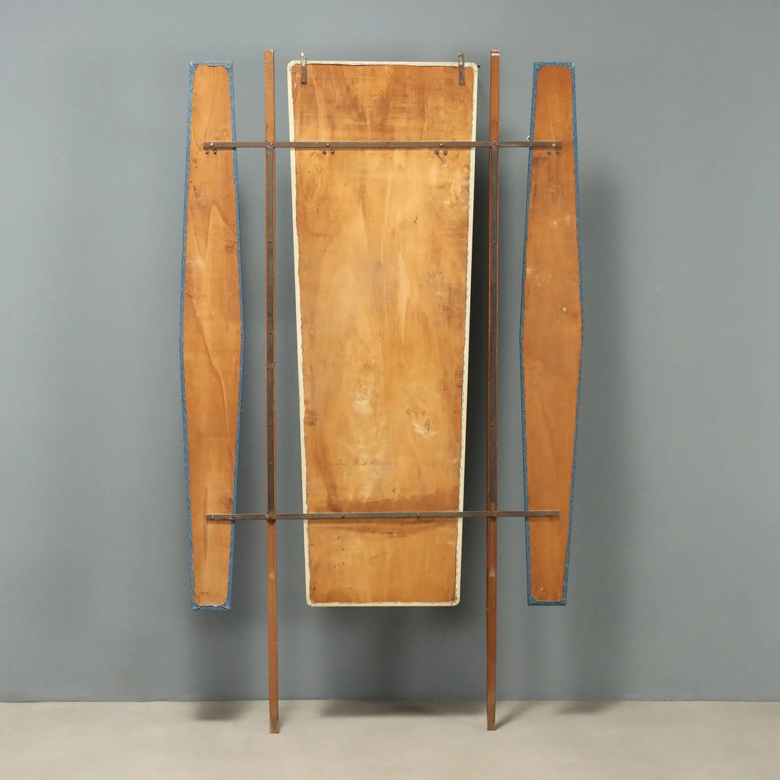 Vintage Coat Stand Leatherette Teak Design Italy 1960s