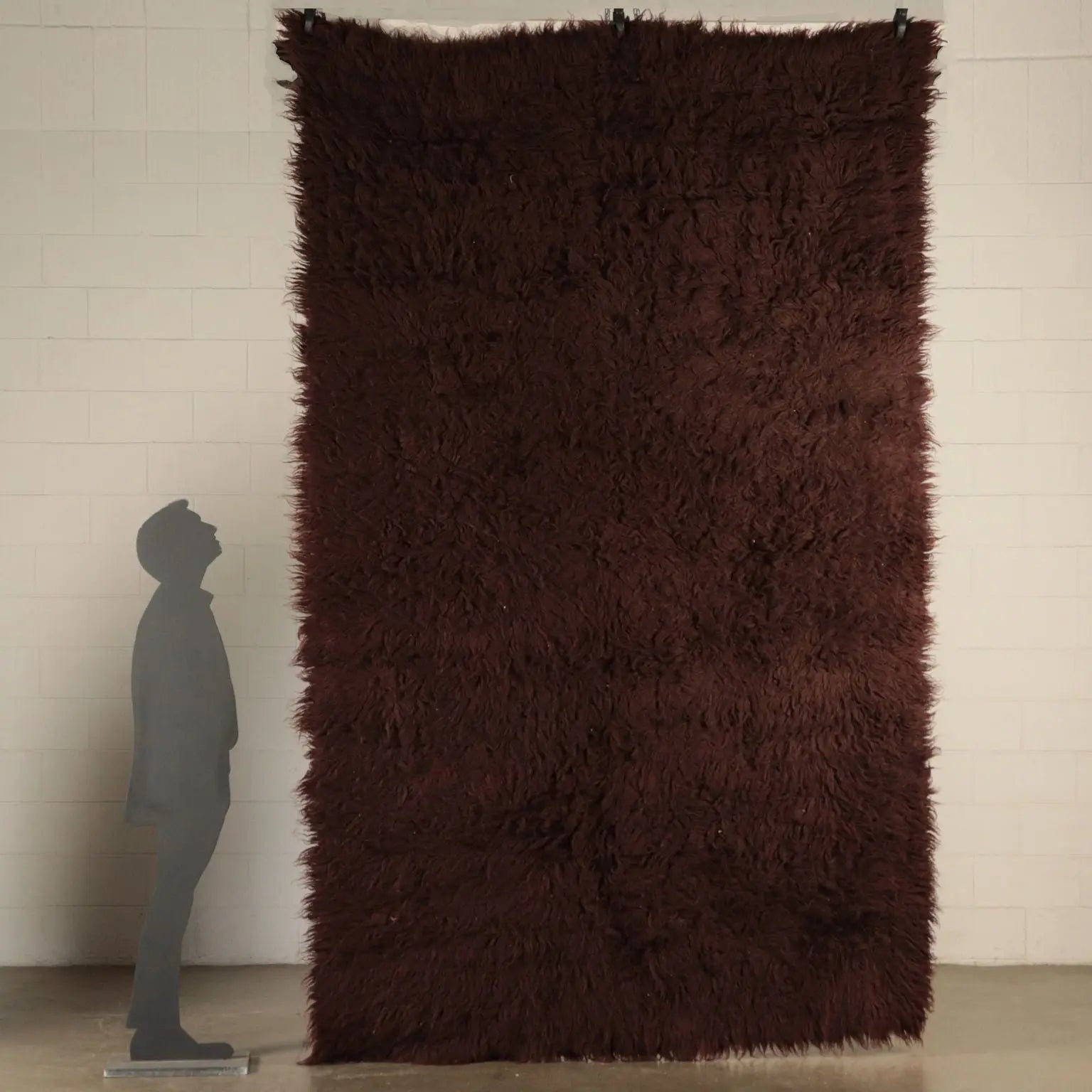 Vintage Shaggy Wool Rug, 1970s/1980s