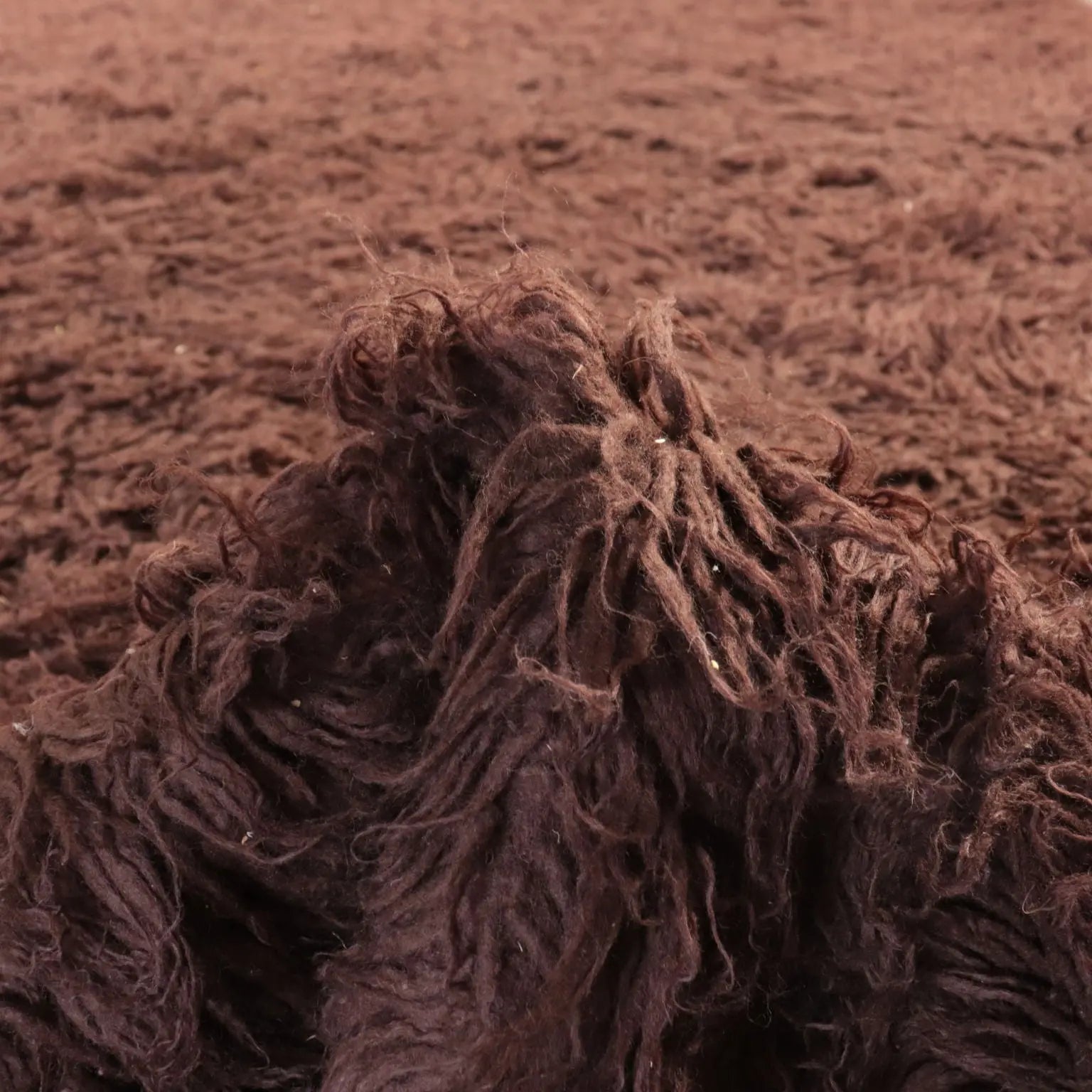 Vintage Shaggy Wool Rug, 1970s/1980s