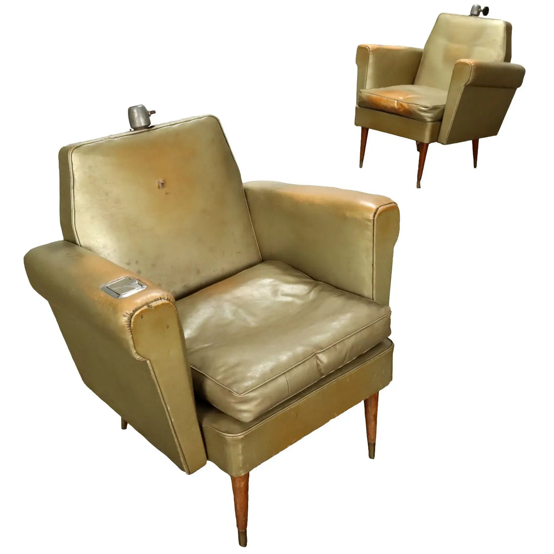 1950s Argentine Armchairs in Skai and Wood