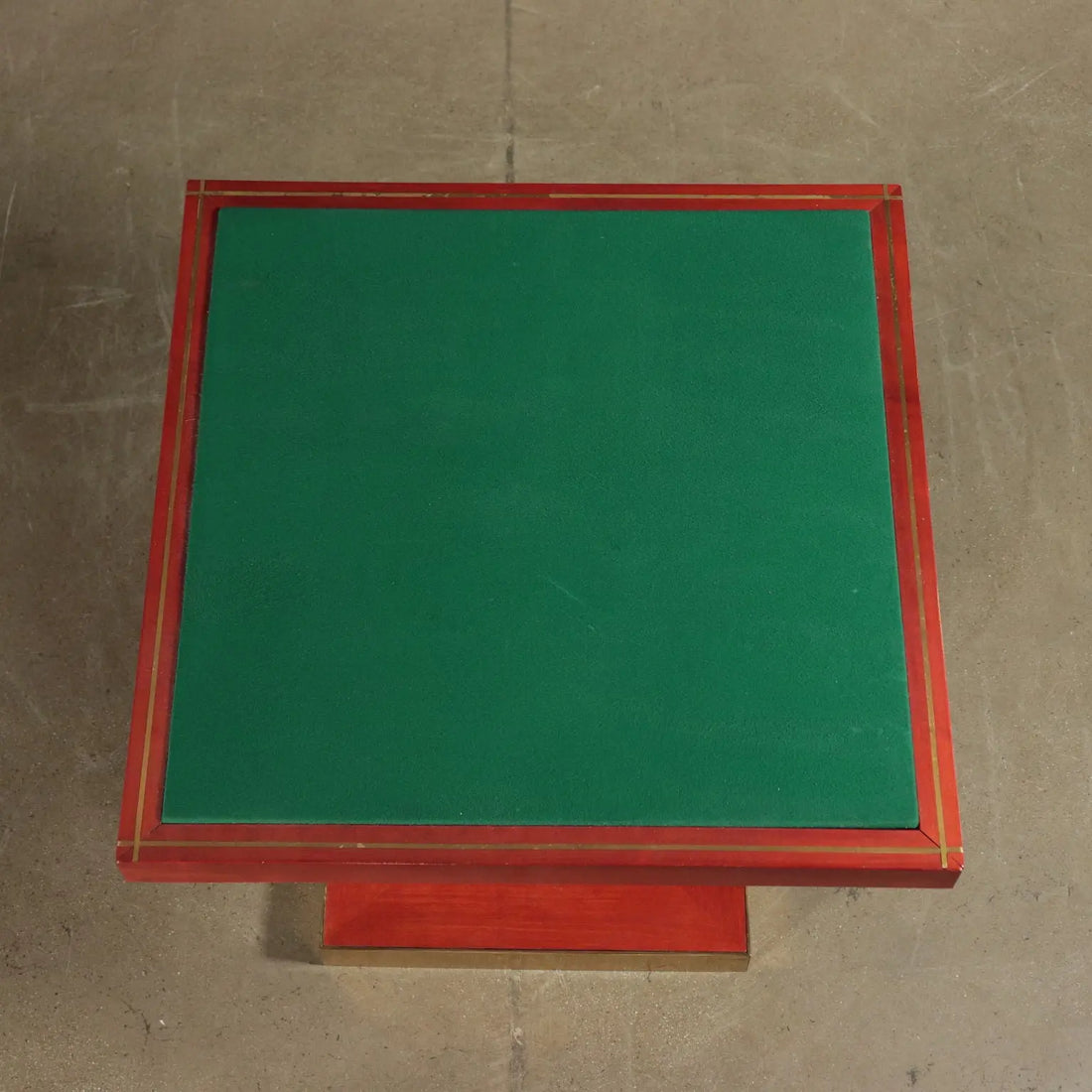 Vintage 1980s Table Stained Wood Brass Italy | Modernism | Tables