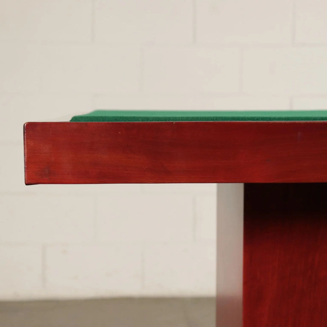 Vintage 1980s Table Stained Wood Brass Italy | Modernism | Tables
