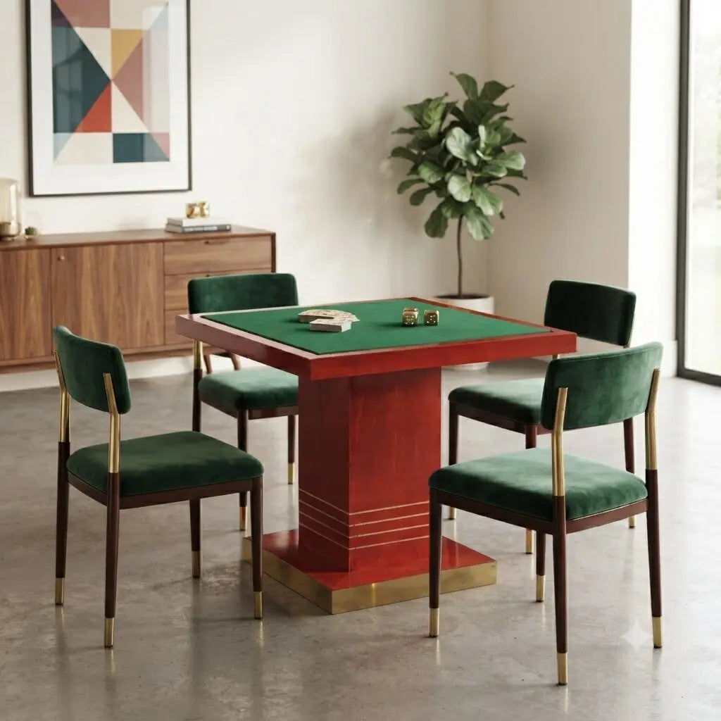 1980s Table in Veneered Wood