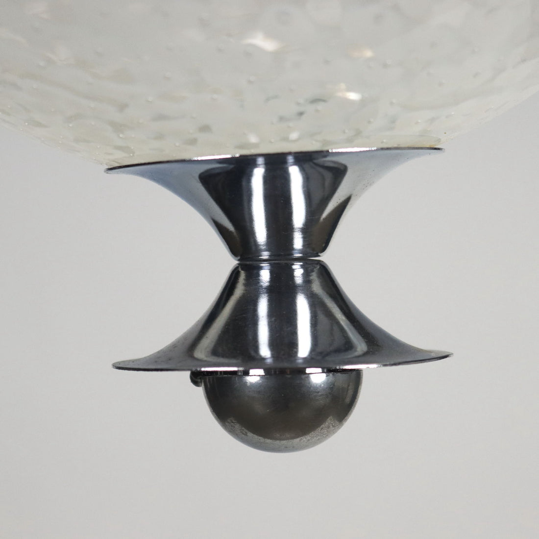 Group Of 2 Lamps Chromed Metal Glass Italy 1960s | Modernism  Lighting