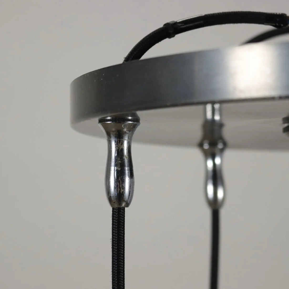 1960s Ceiling Lamp in Aluminum and Glass