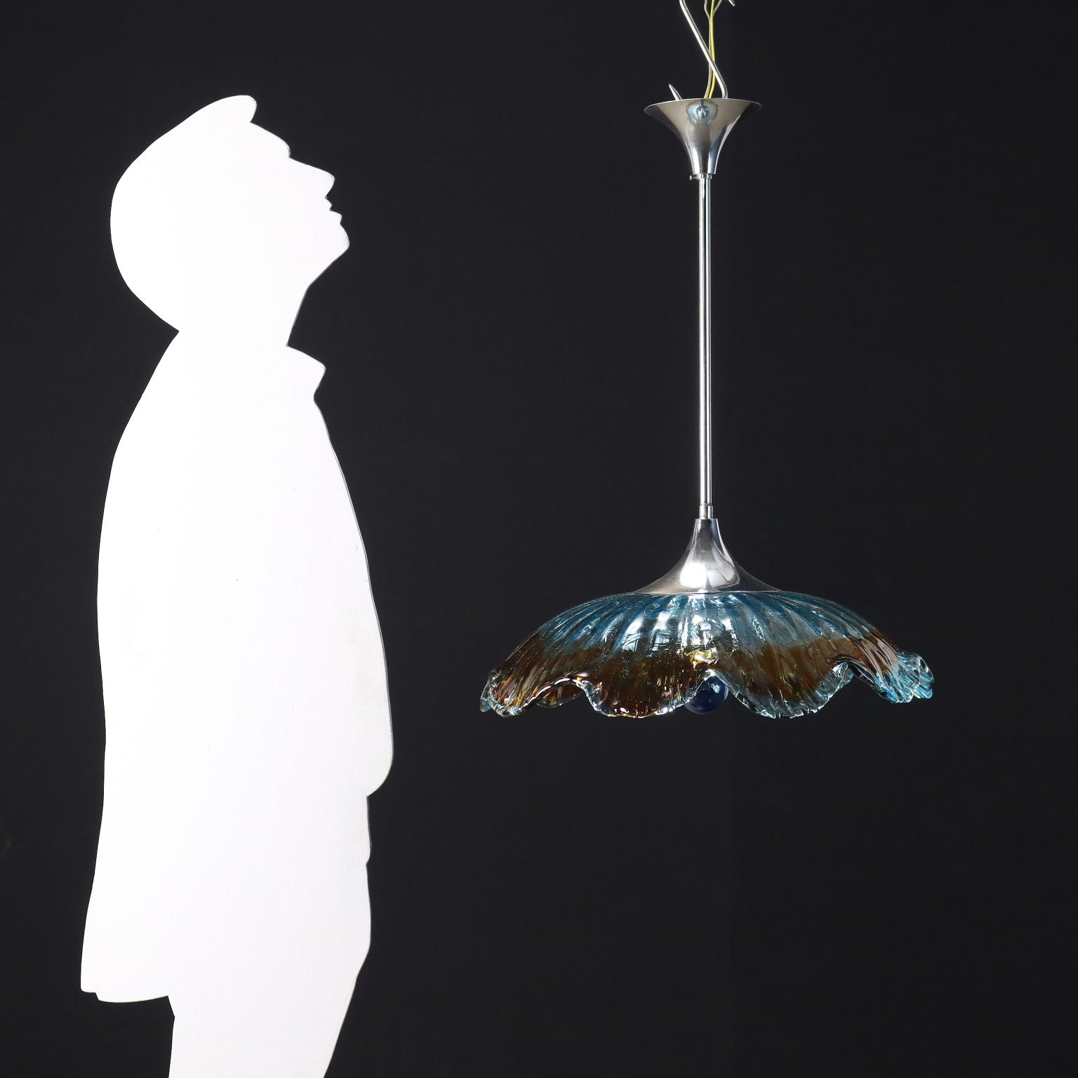 Ceiling Lamp Glass Italy 1970s | Modernism  Lighting