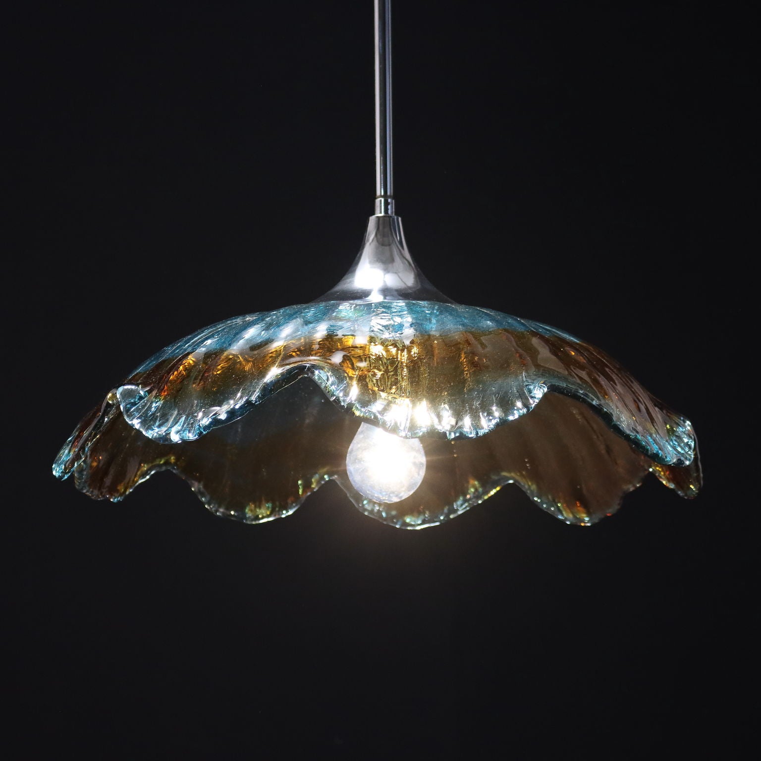 Ceiling Lamp Glass Italy 1970s | Modernism  Lighting