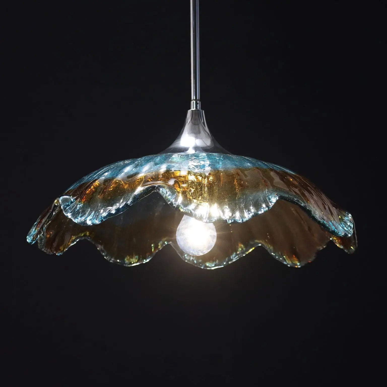 Ceiling Lamp Glass Italy 1970s | Modernism | Lighting