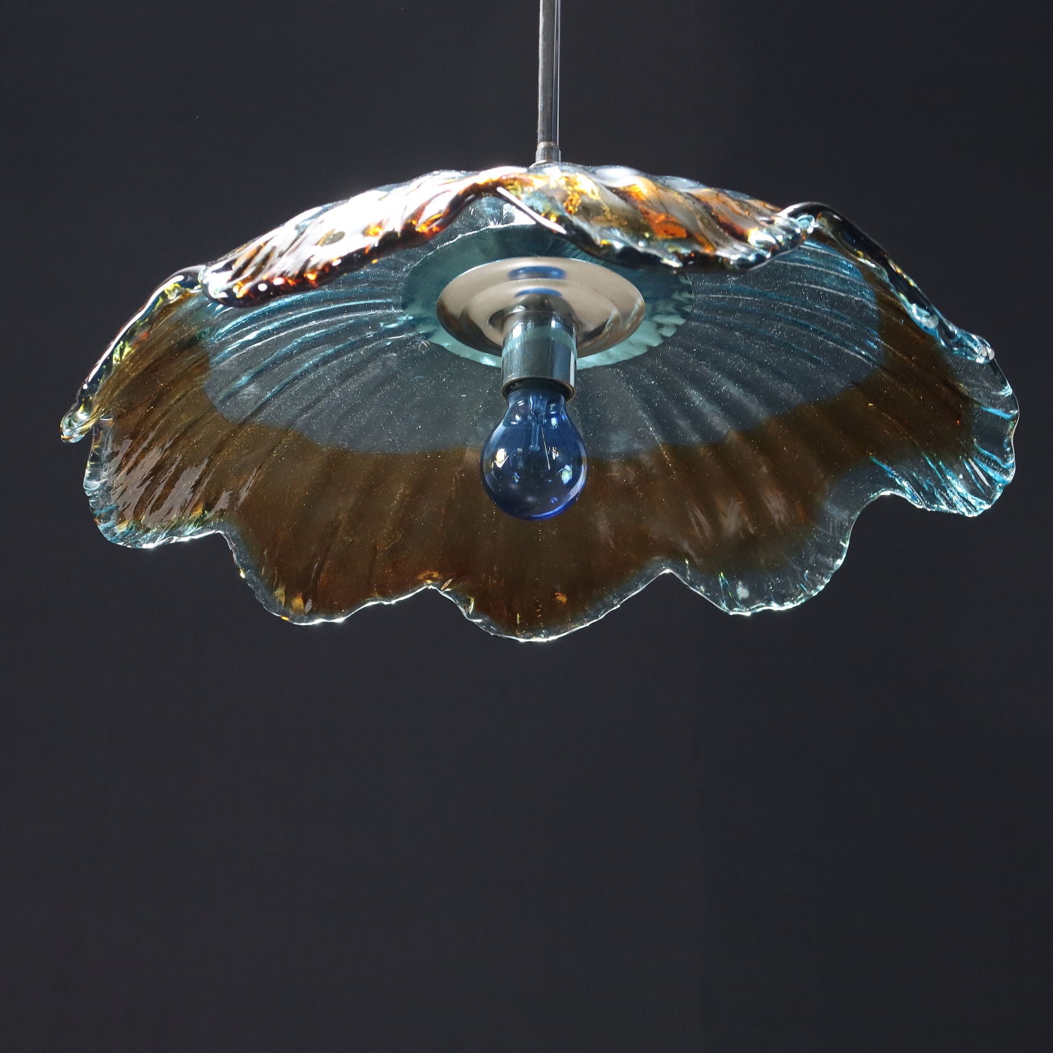 Ceiling Lamp Glass Italy 1970s | Modernism  Lighting