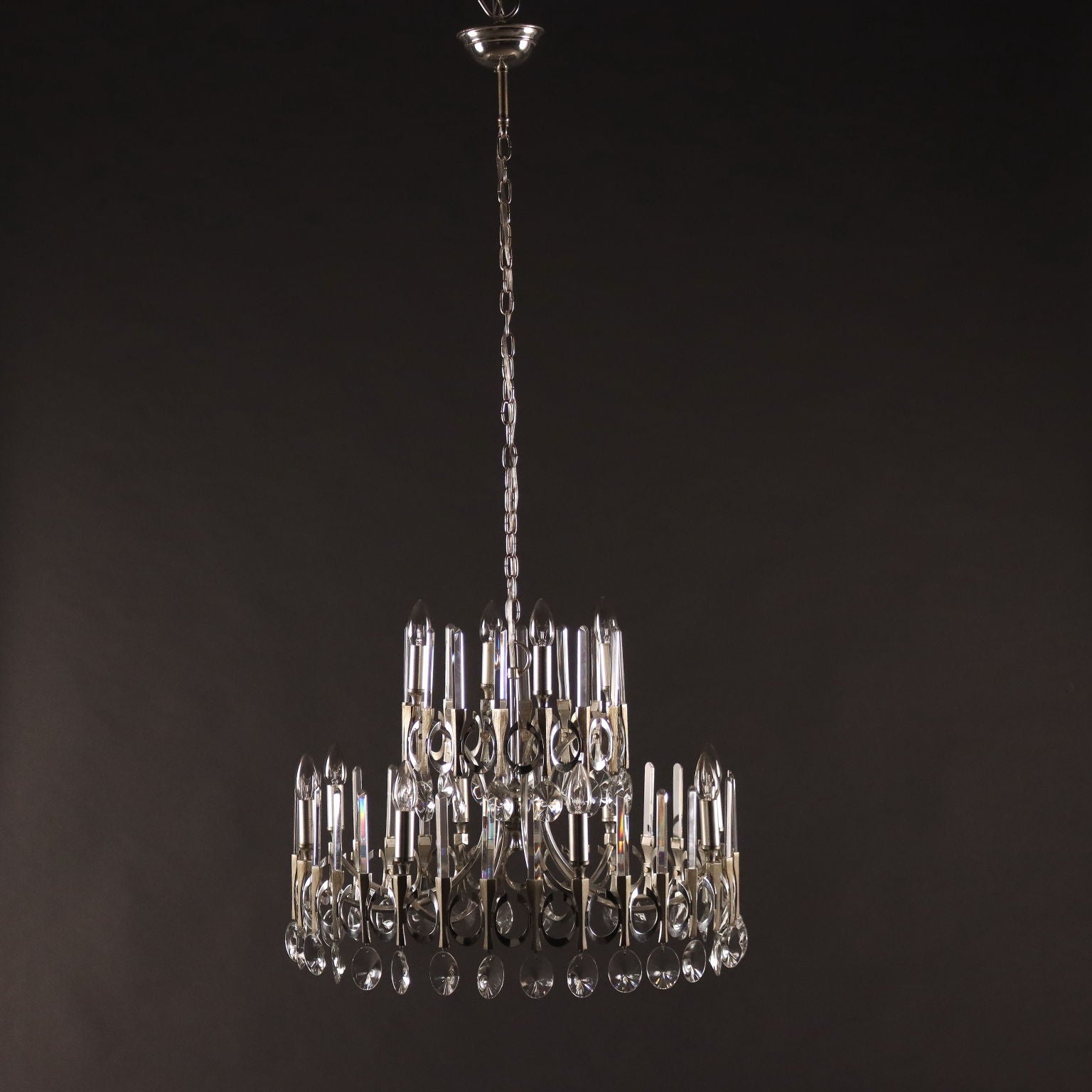 Sciolari Ceiling Lamp Glass Italy 1970s-1980s | Modernism  Lighting