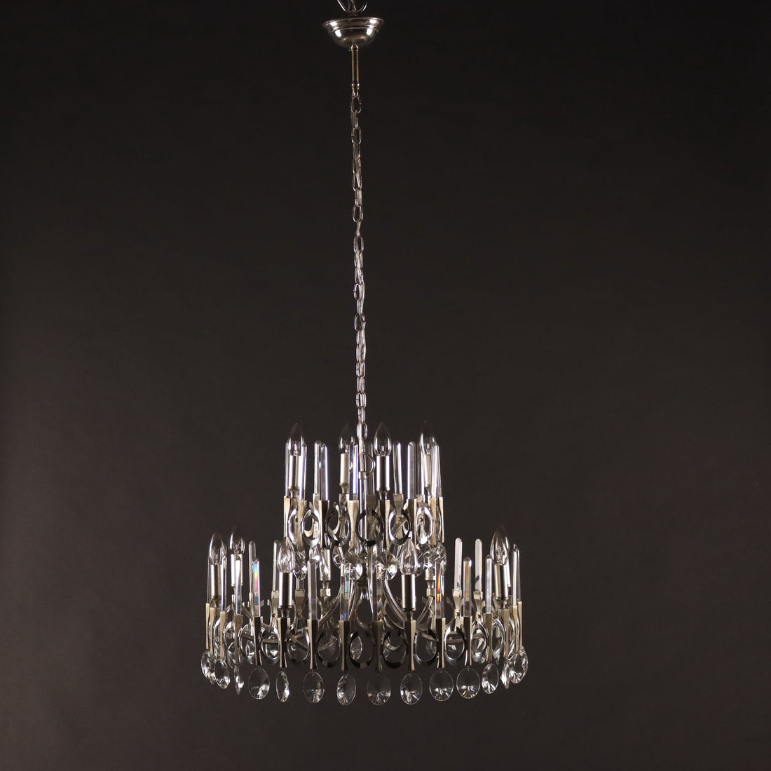 Sciolari Ceiling Lamp Glass Italy 1970s-1980s | Modernism  Lighting