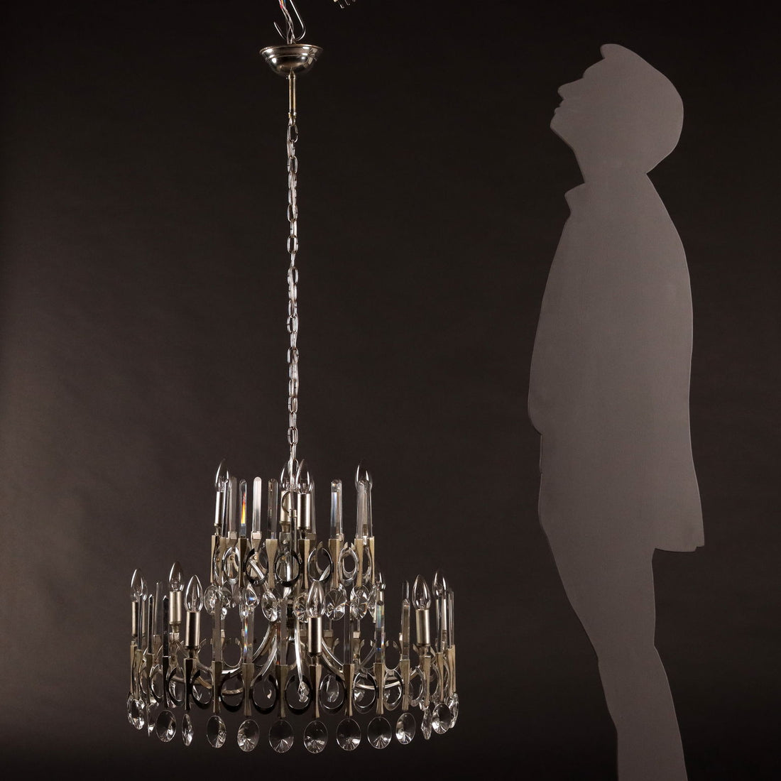 Sciolari Ceiling Lamp Glass Italy 1970s-1980s | Modernism  Lighting