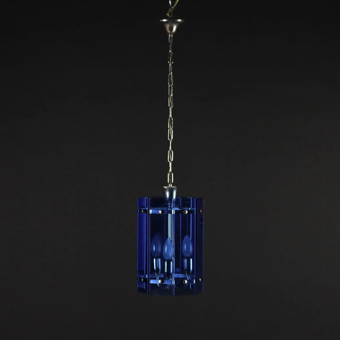Vintage Ceiling Lamp Metal Glass Italy 1960s | Modernism | Lighting