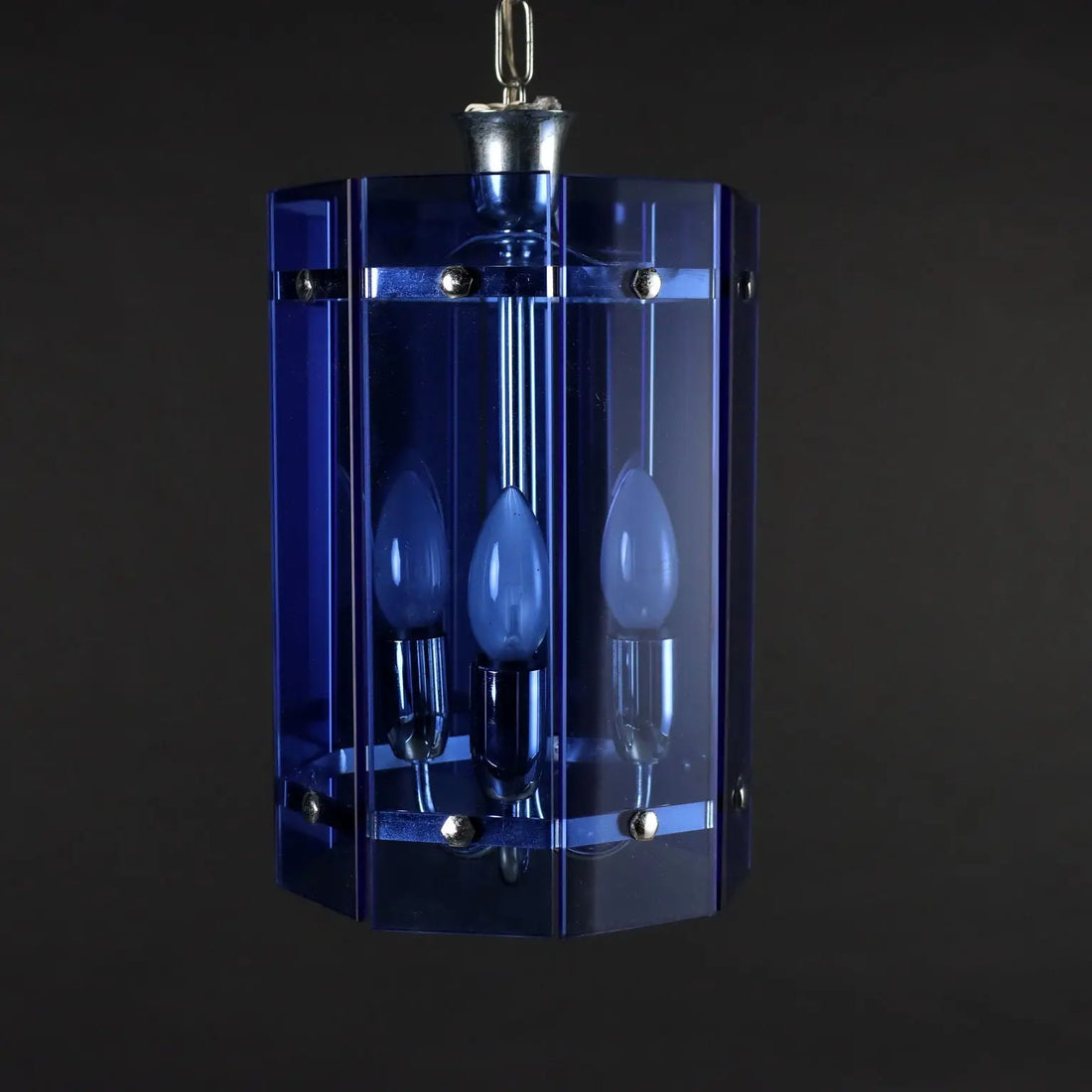 Vintage Ceiling Lamp Metal Glass Italy 1960s | Modernism | Lighting