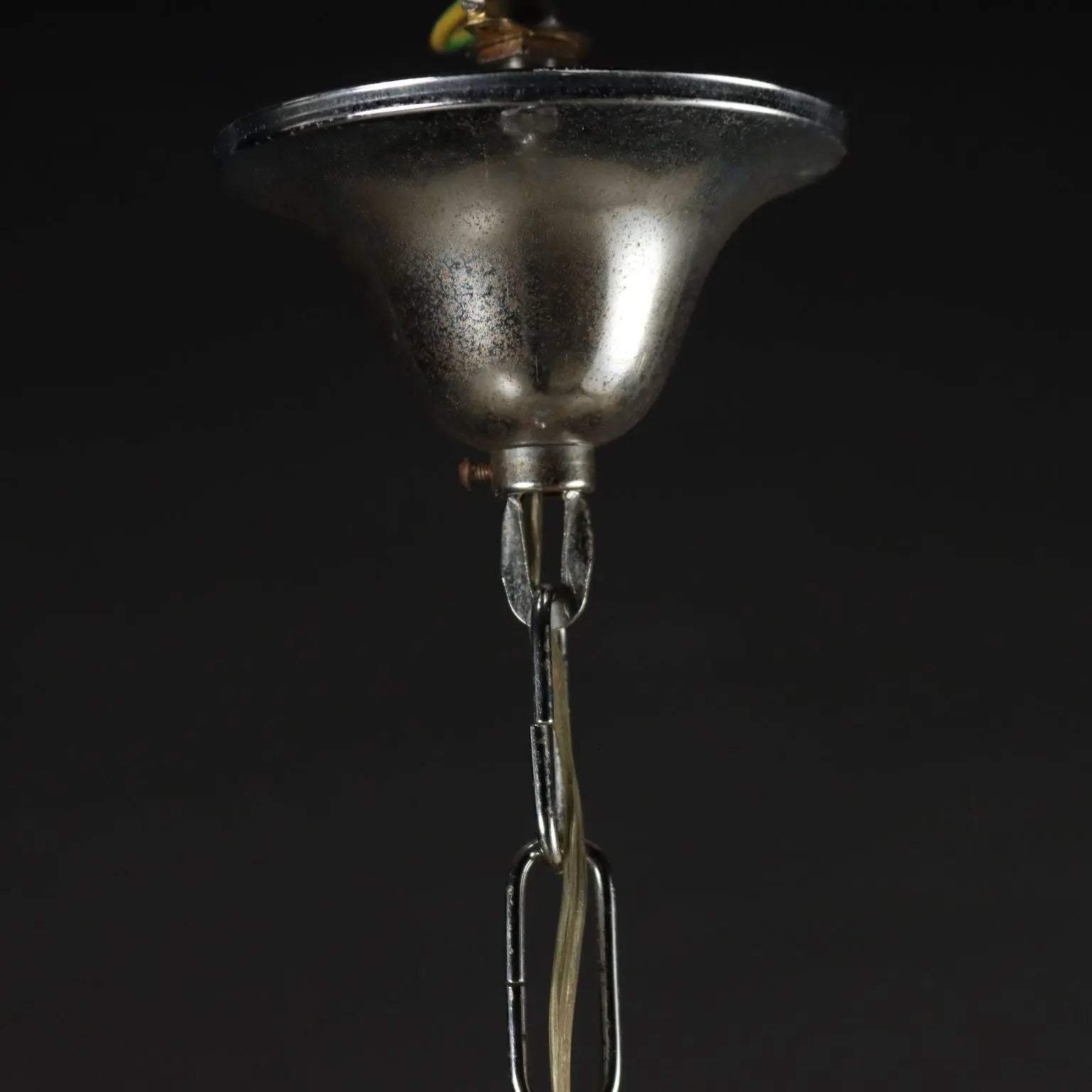 Vintage Ceiling Lamp Metal Glass Italy 1960s | Modernism | Lighting